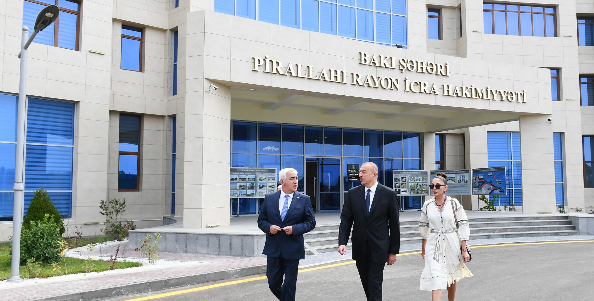 Ilham Aliyev viewed conditions created at new administrative building of Pirallahi District Executive Authority