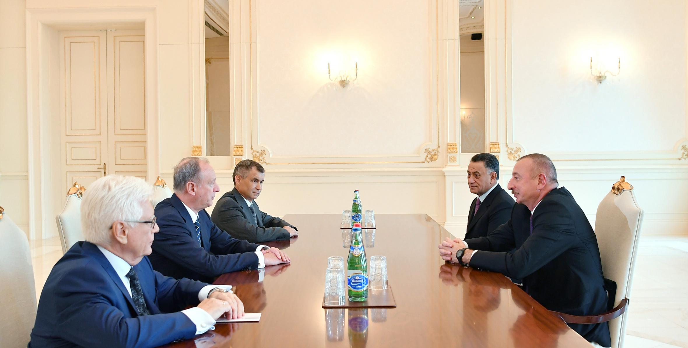 Ilham Aliyev received delegation led by secretary of Russian Security Council