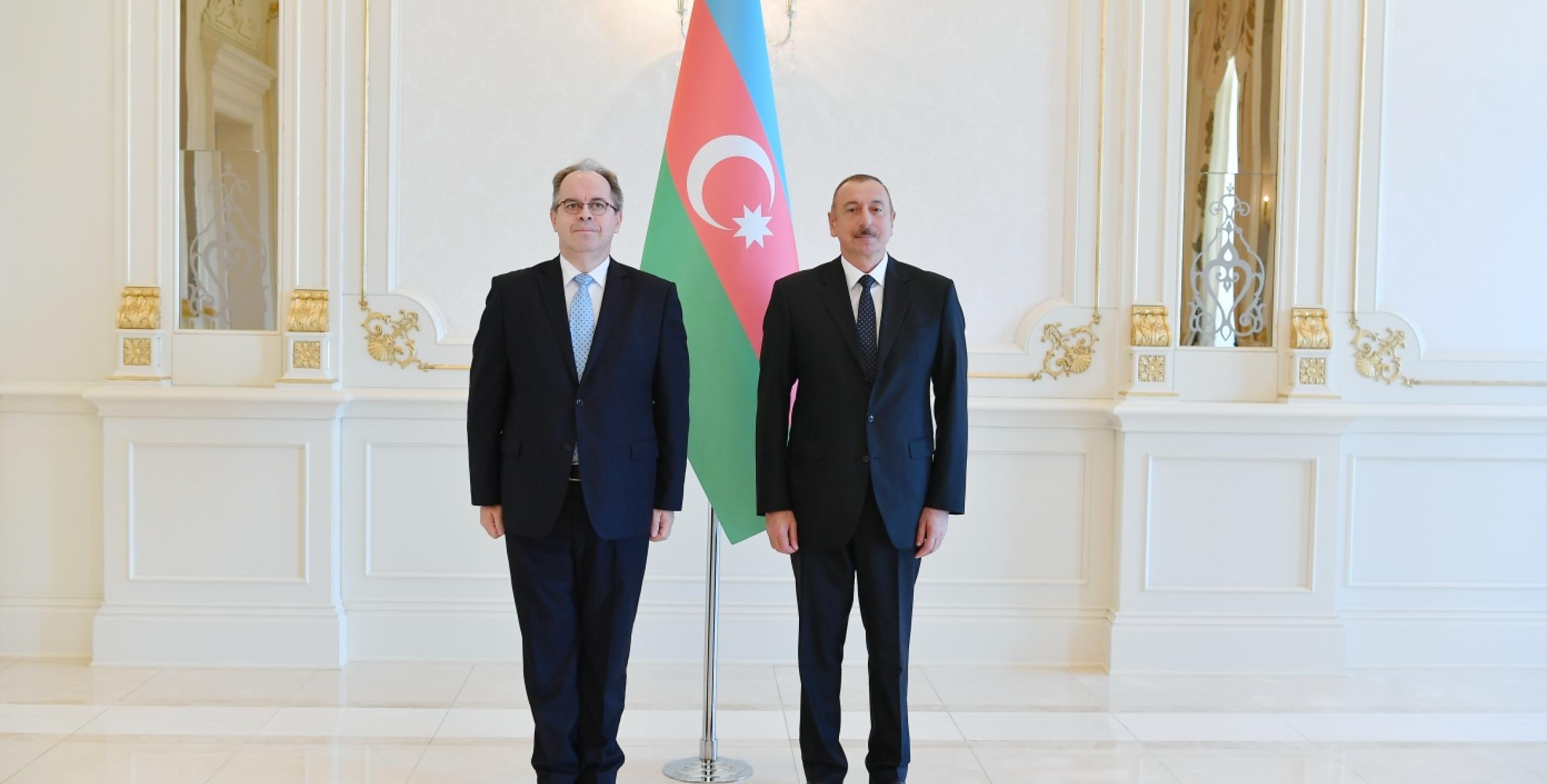 Ilham Aliyev received credentials of incoming Latvian ambassador
