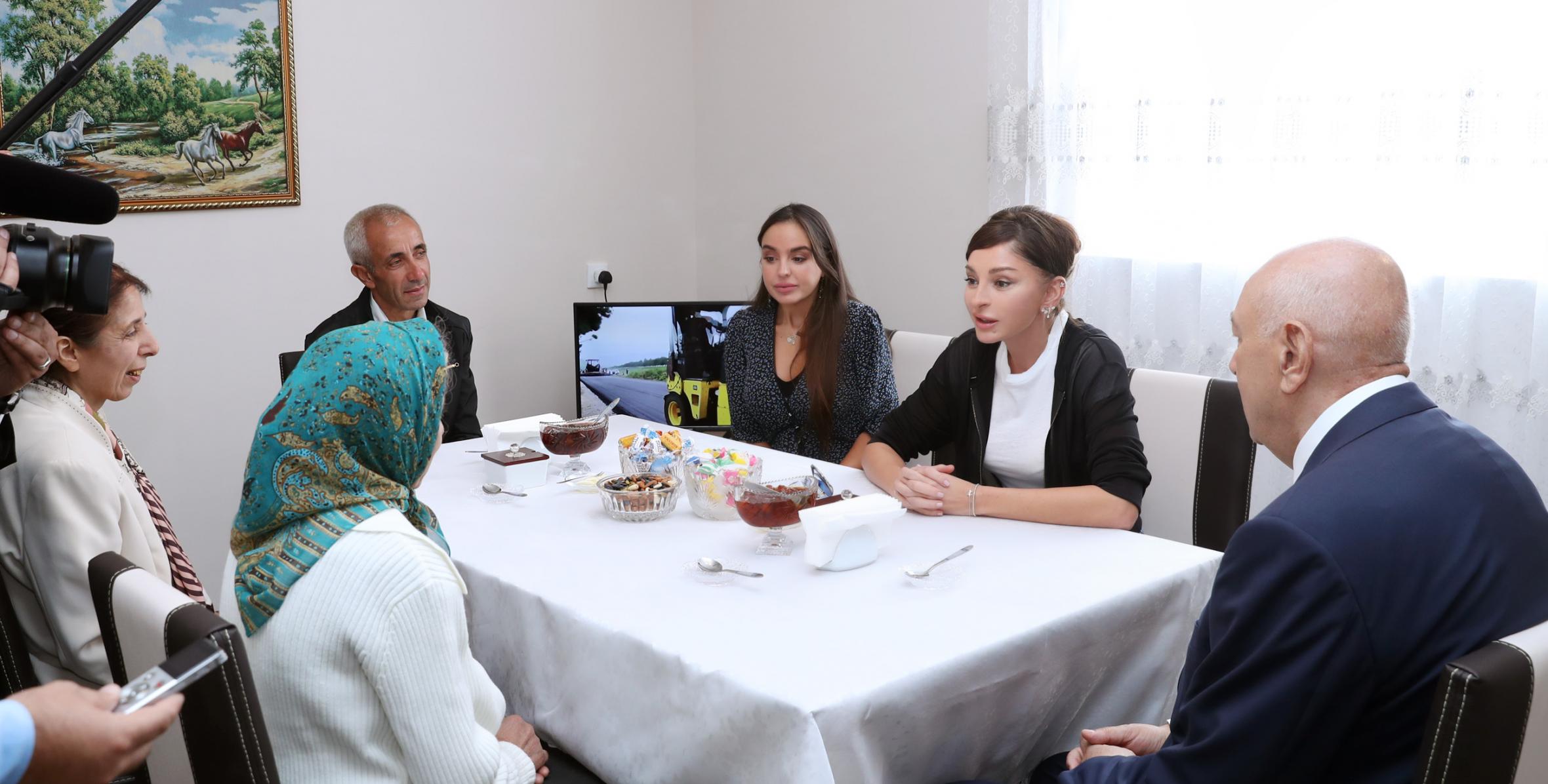 First Vice-President Mehriban Aliyeva visited house built instead of quake-damaged one in Diyalli village