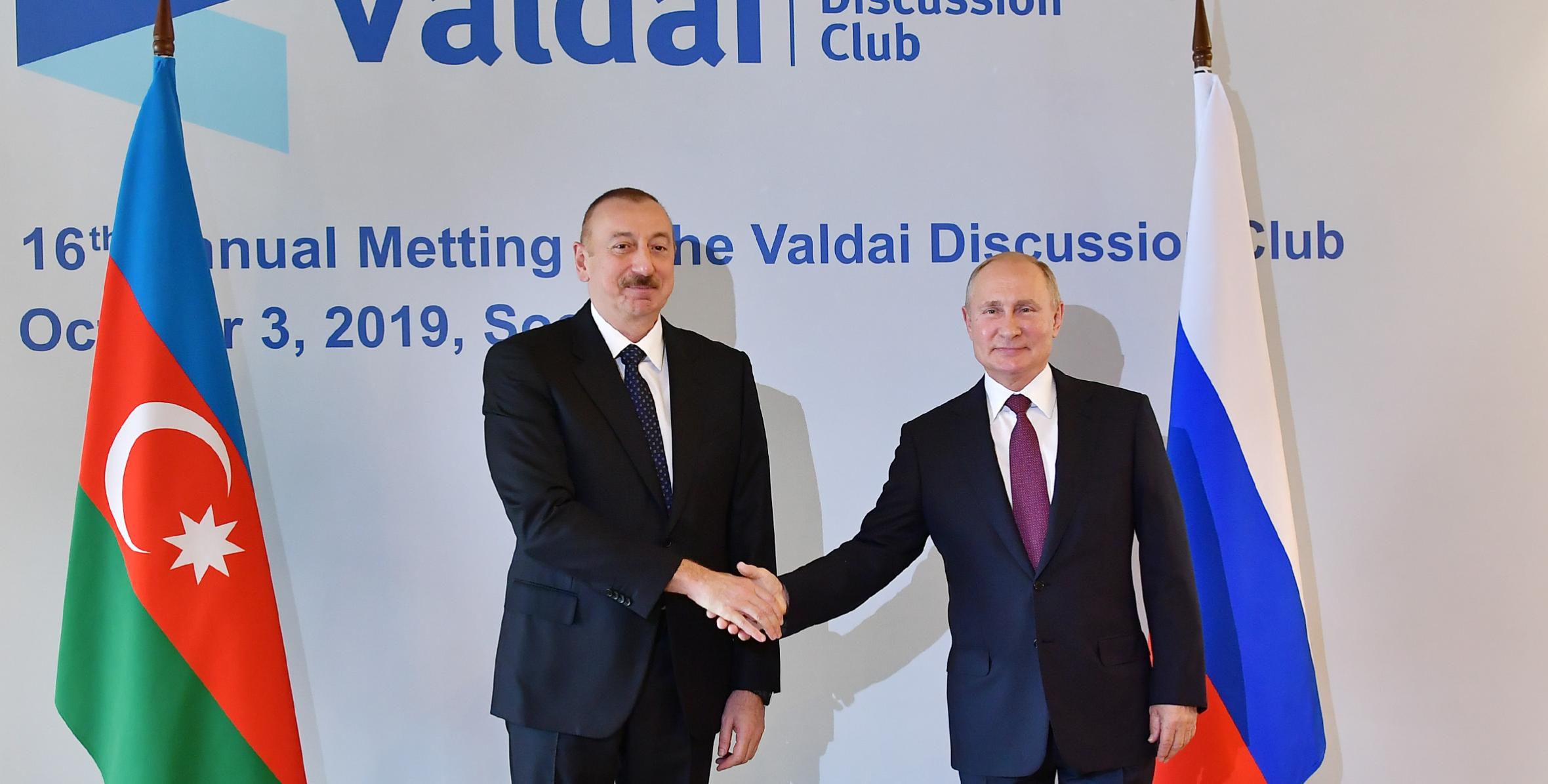 Azerbaijani, Russian presidents met in Sochi