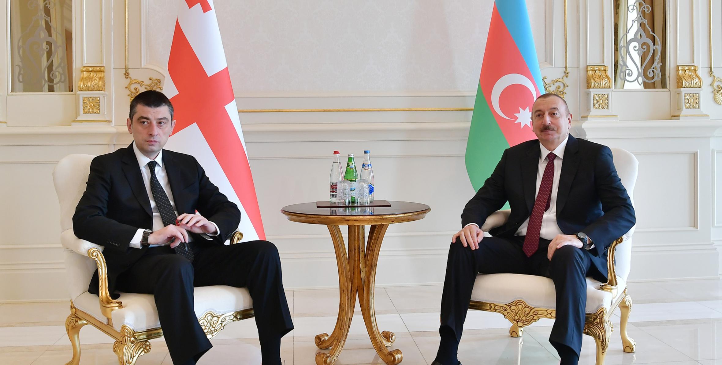 Ильхам Алиев принял премьер-министра Грузии Георгия Гахарию