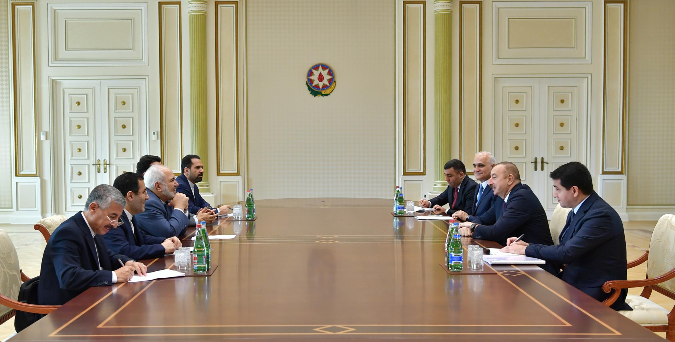 Ilham Aliyev received delegation led by Iranian Foreign Minister