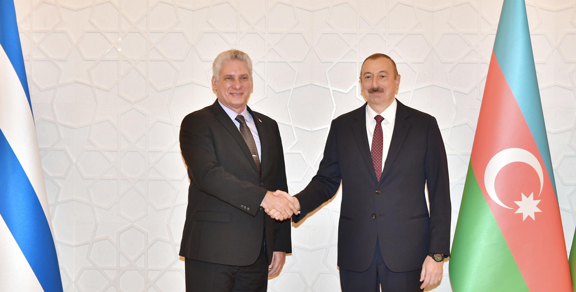 Ilham Aliyev met with President of Cuba Miguel Diaz-Canel