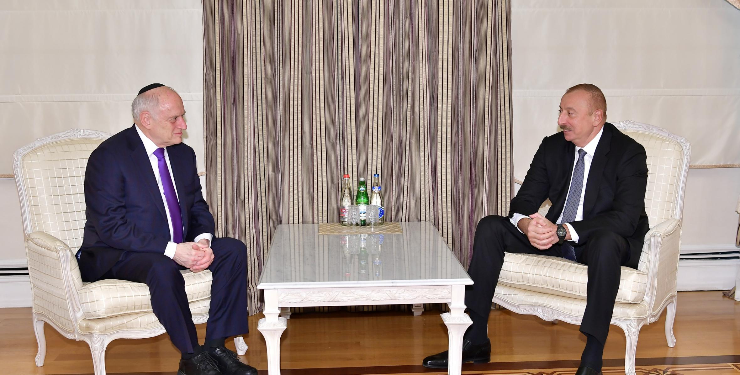 Ilham Aliyev received Executive Vice Chairman/CEO of Conference of Presidents of Major Jewish Organizations