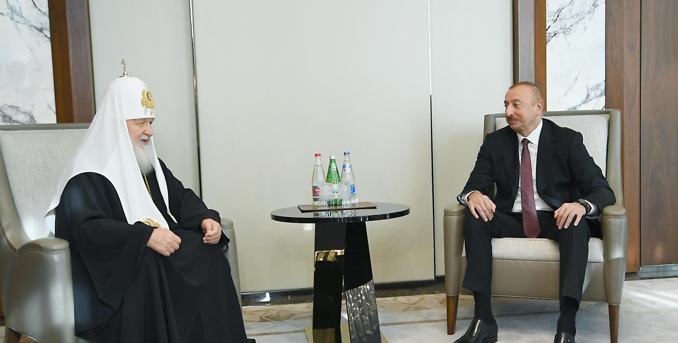 Ilham Aliyev met with Patriarch Kirill of Moscow and All Russia