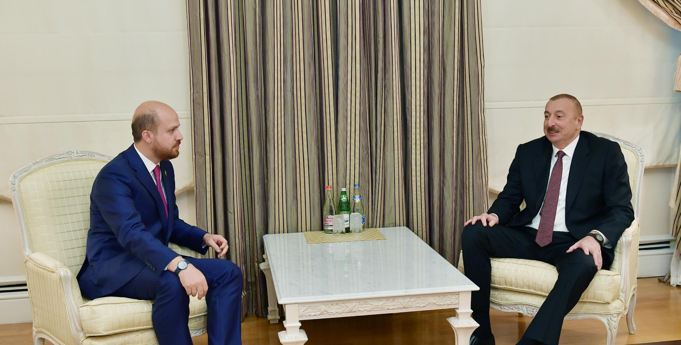 Ильхам Алиев принял делегацию во главе с председателем Всемирной конфедерации этноспорта Билалом Эрдоганом