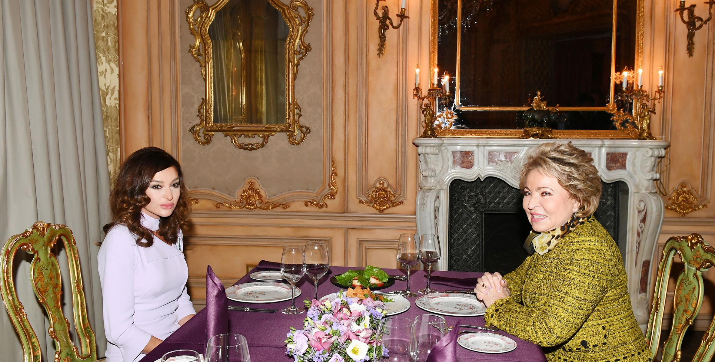 First Vice-President Mehriban Aliyeva had joint dinner with Chairperson of Federation Council of Federal Assembly of Russia