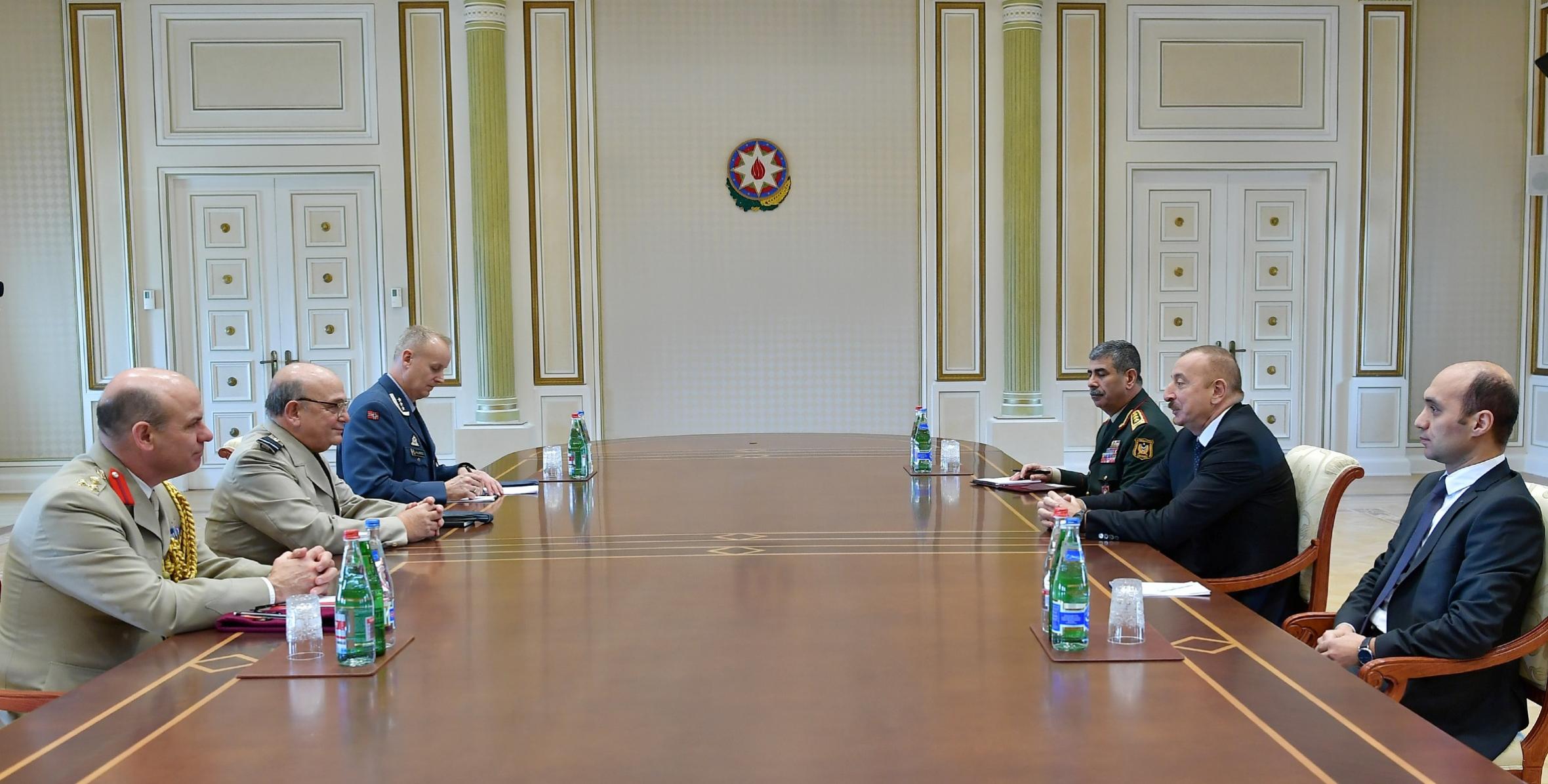 Ильхам Алиев принял делегацию во главе с председателем Военного комитета НАТО
