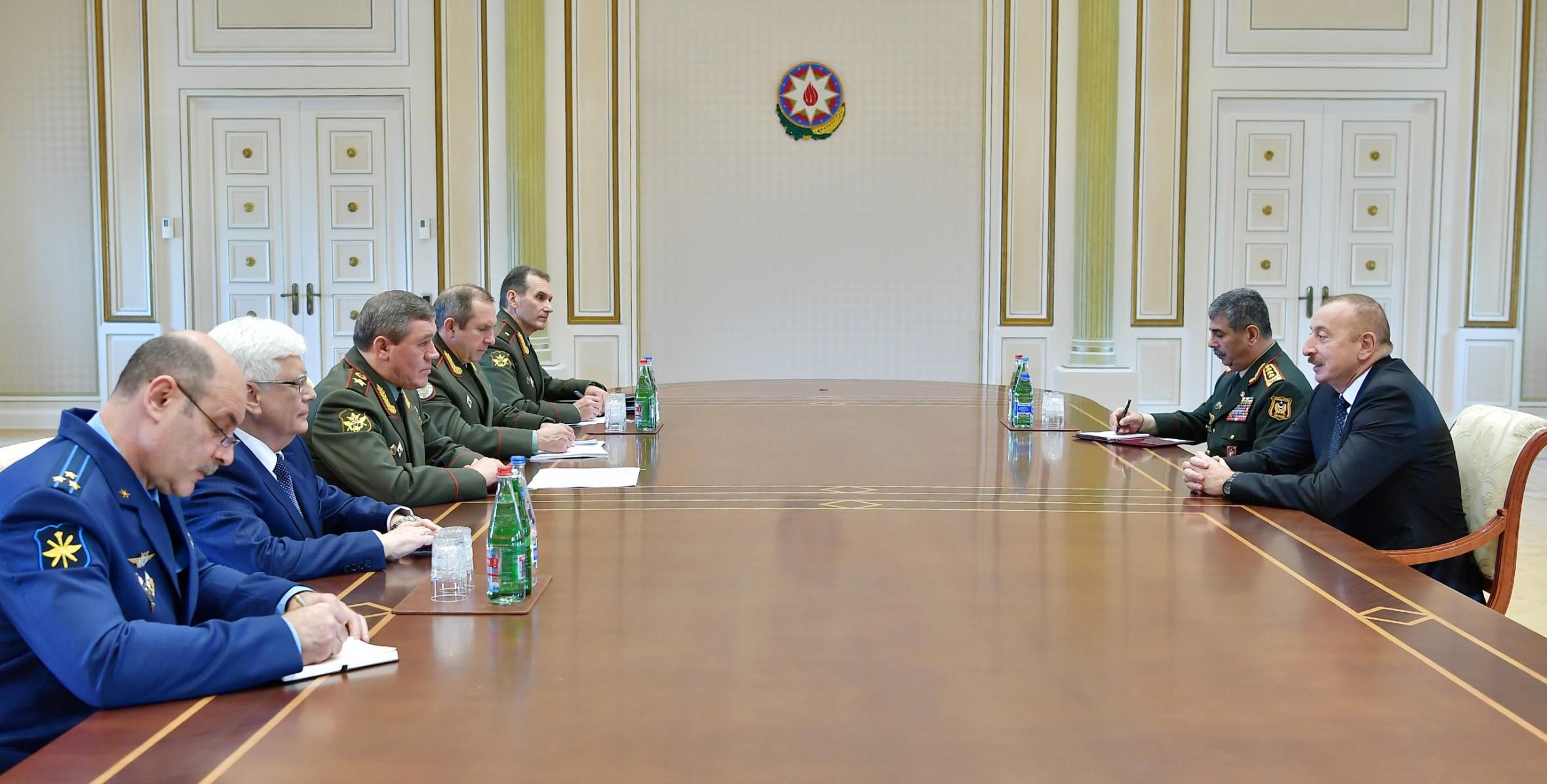 Ilham Aliyev received delegation led by Chief of General Staff of Russian Armed Forces