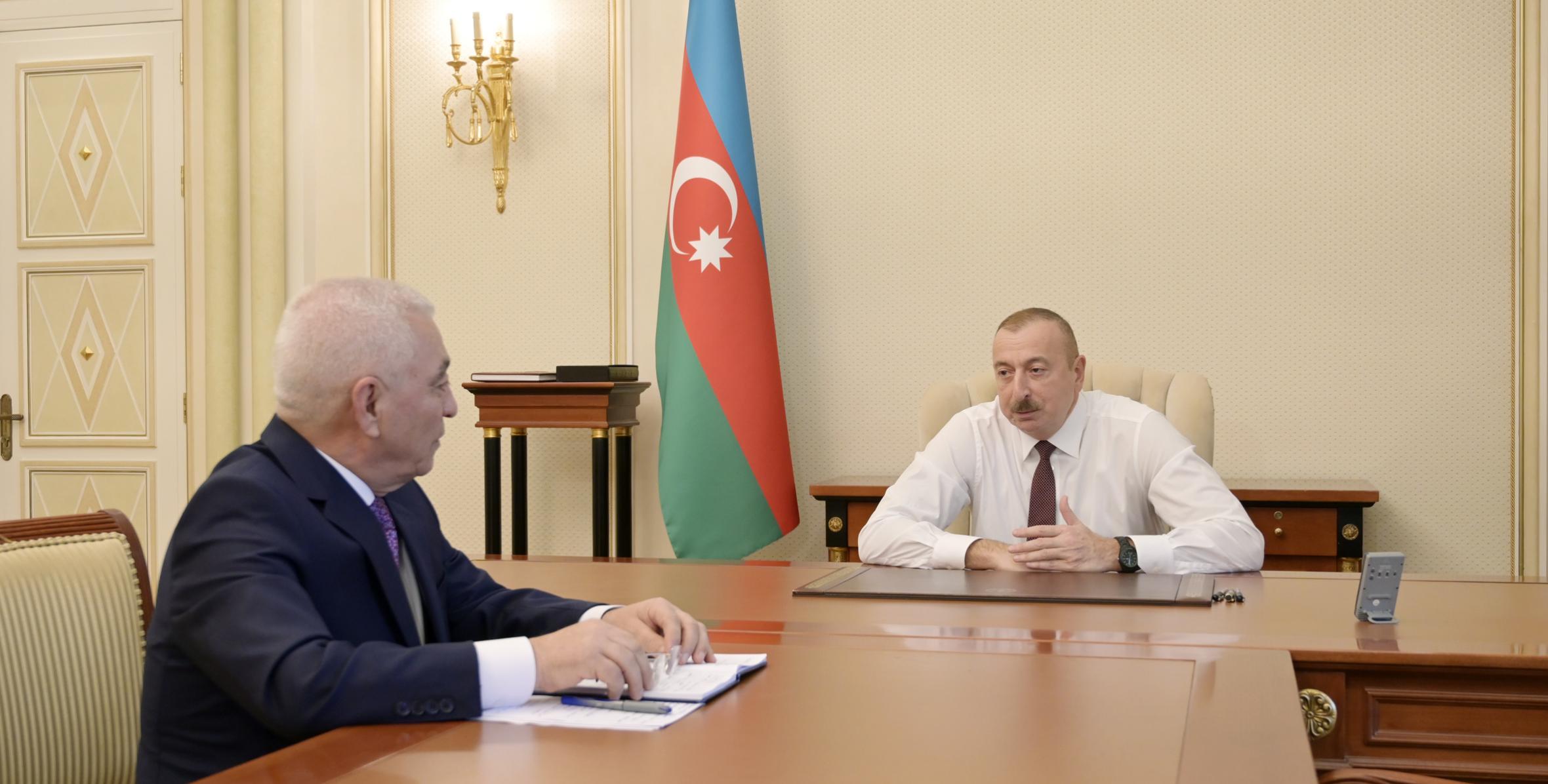 Ilham Aliyev received president of Azerenerji OJSC