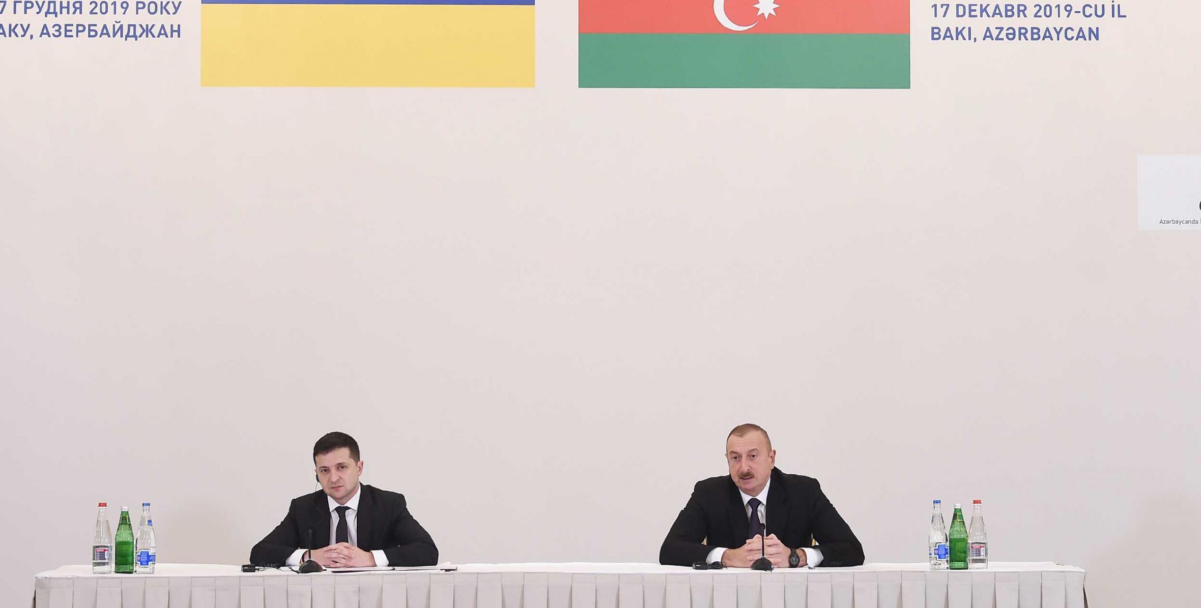 İlham Əliyev və Ukrayna Prezidenti Vladimir Zelenski Azərbaycan-Ukrayna biznes forumunda iştirak ediblər