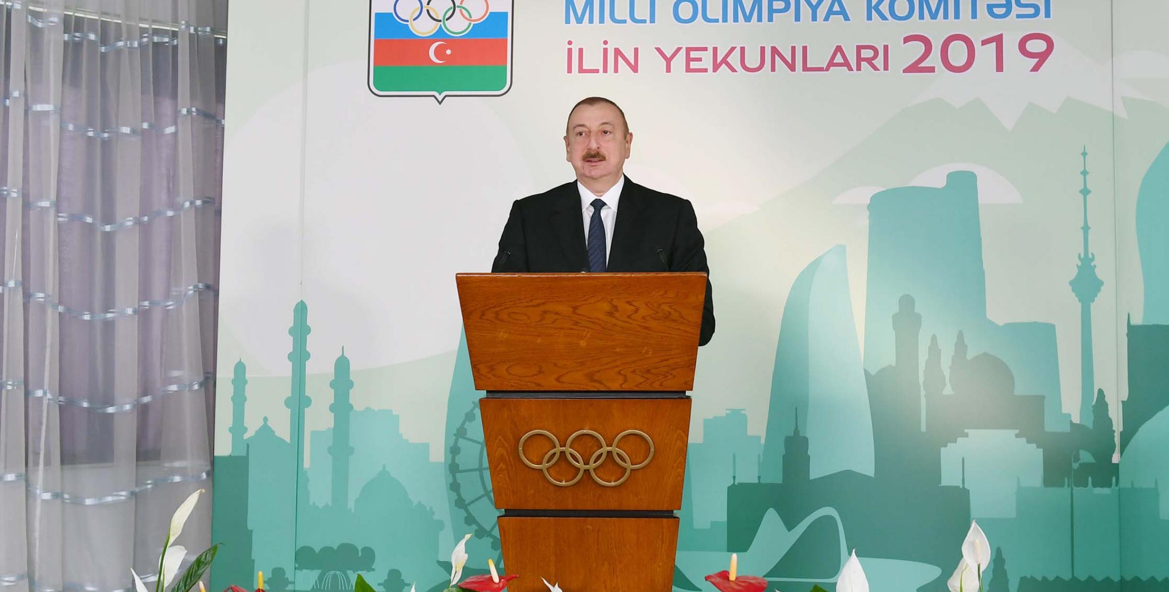 Речь Ильхама Алиева на церемонии, посвященной спортивным итогам 2019 года
