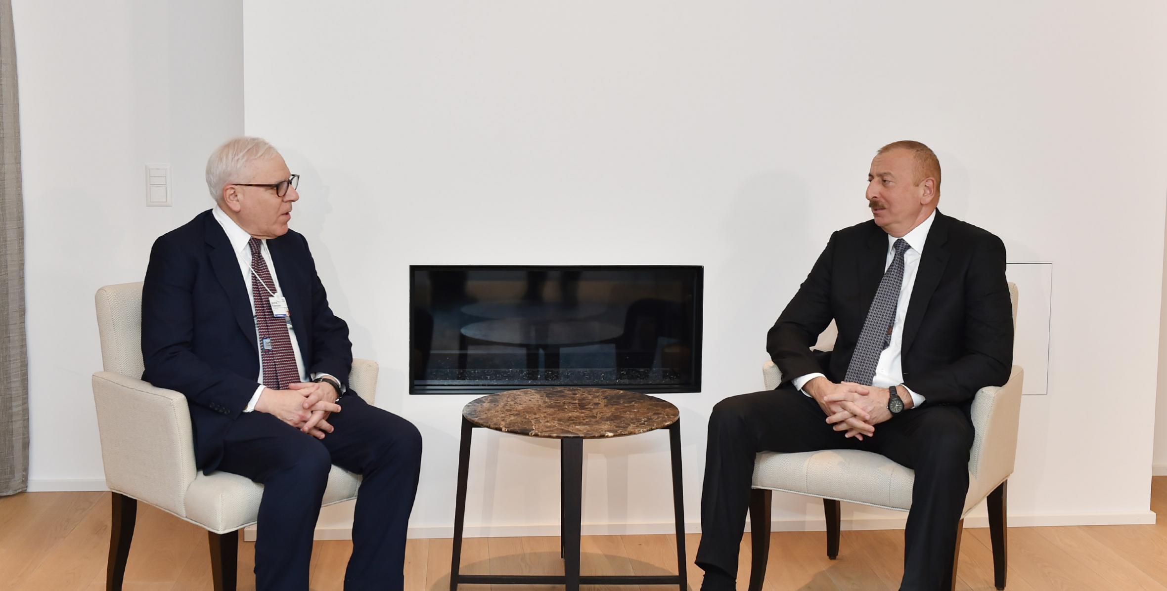 Ilham Aliyev met with founder and Co-Executive Chairman of Carlyle Group in Davos