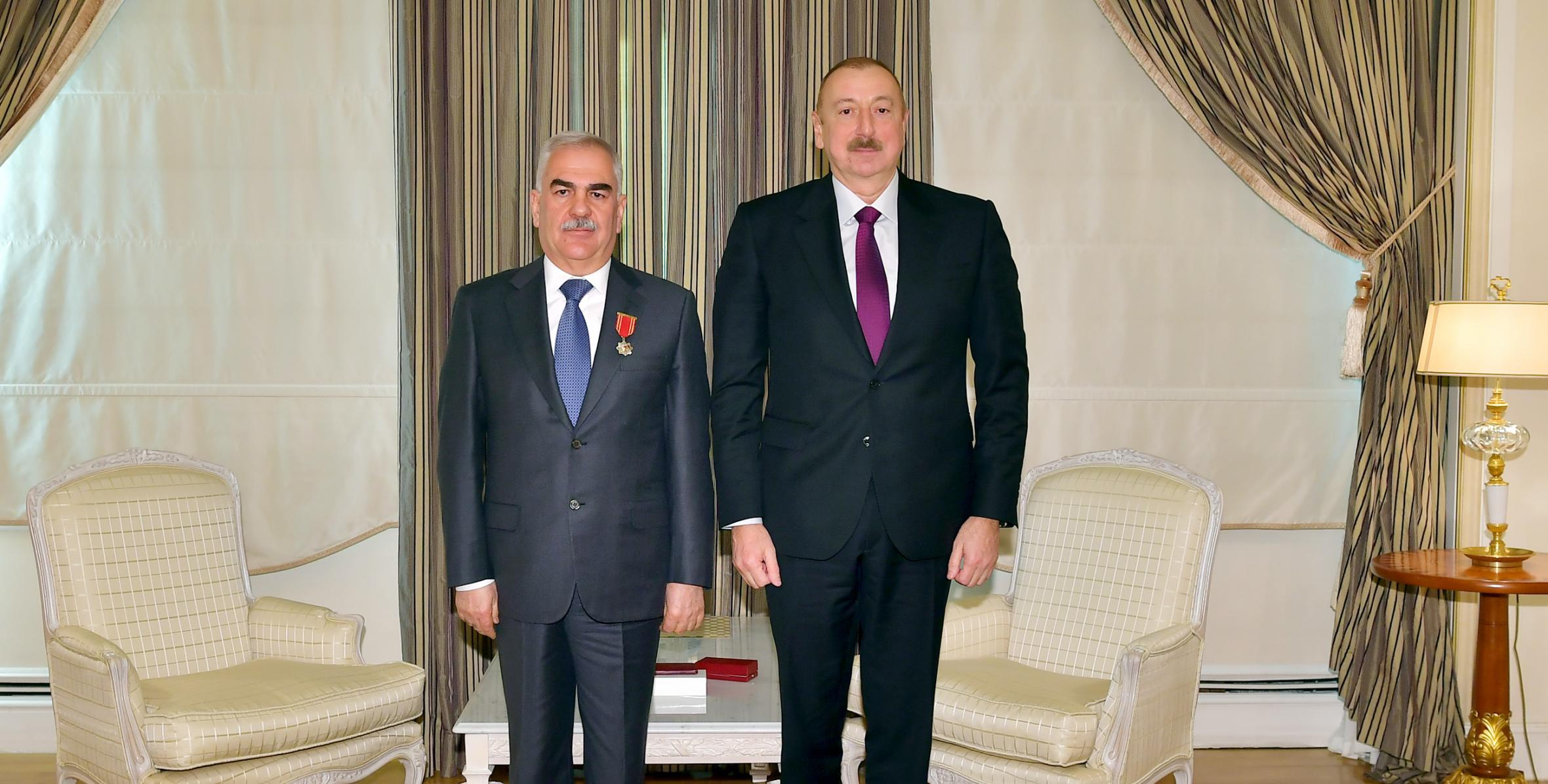 Ilham Aliyev presented “Sharaf” Order to Vasif Talibov