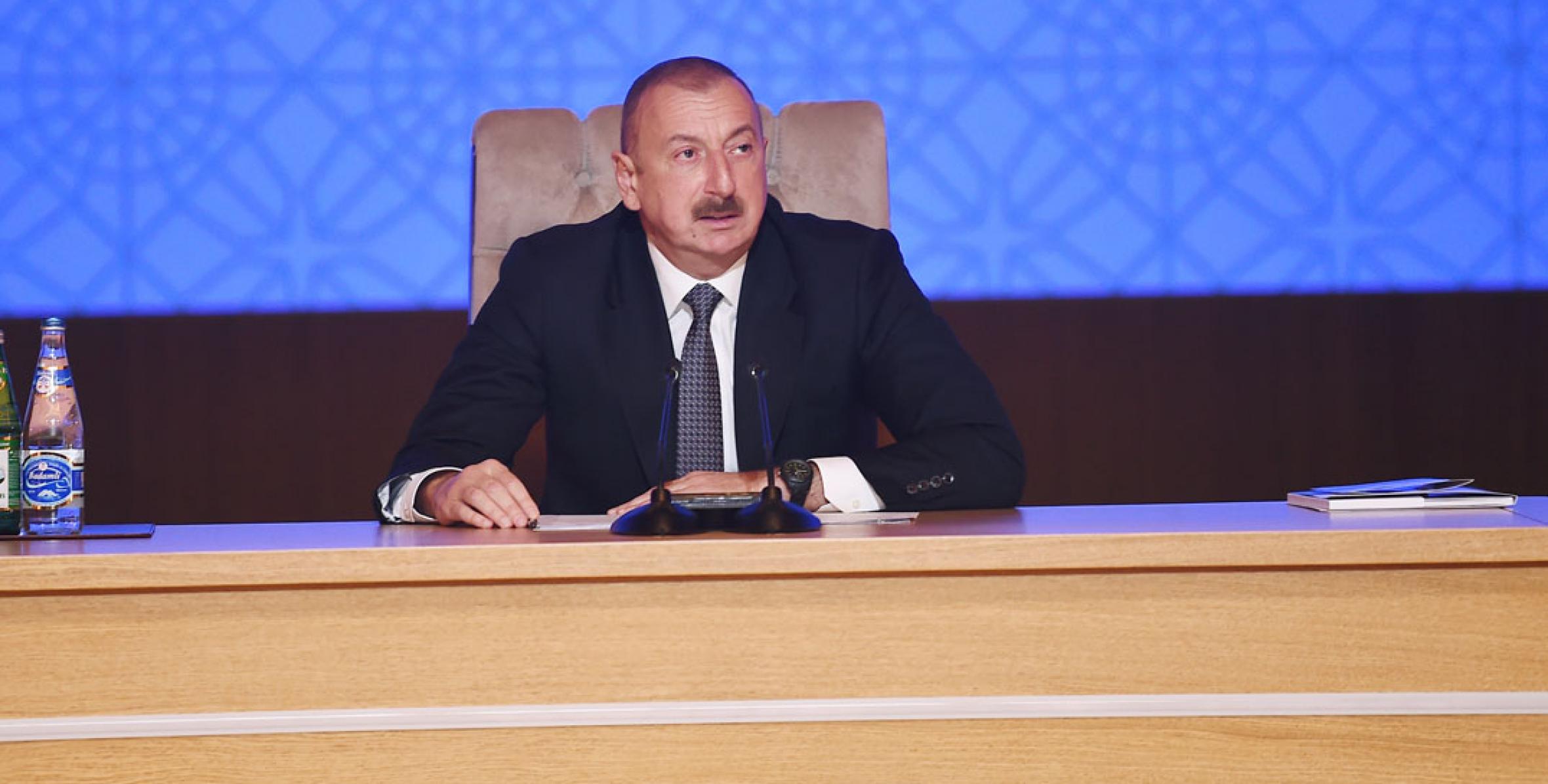 Closing speech by Ilham Aliyev at the conference dedicated to results of first year implementation of the State Program on socio-economic development of regions in 2019-2023