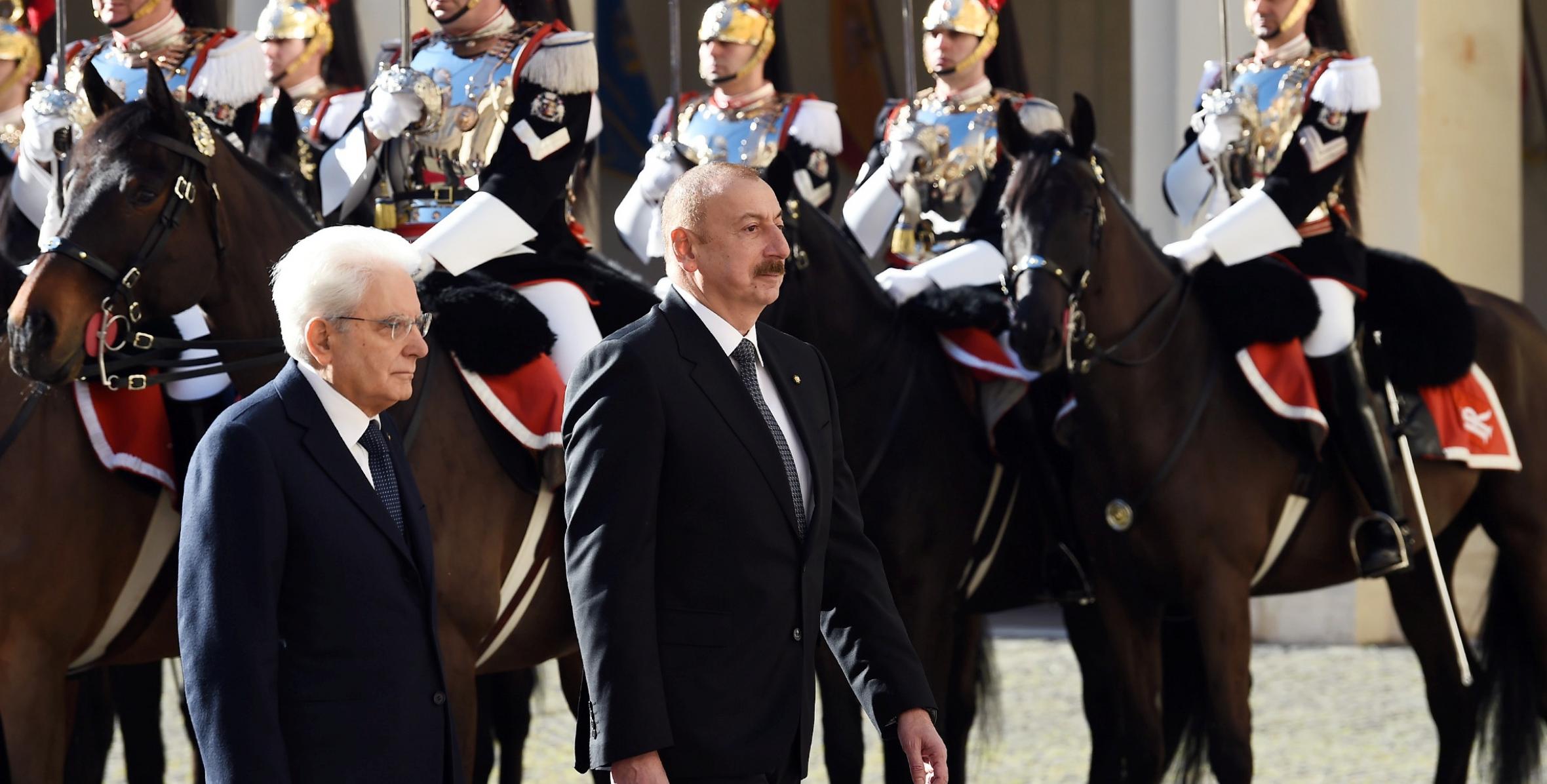 Official welcome ceremony was held for Ilham Aliyev in Rome