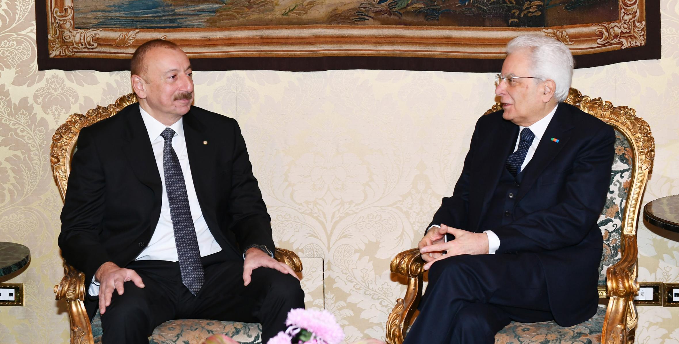 Azerbaijani, Italian presidents held one-on-one meeting