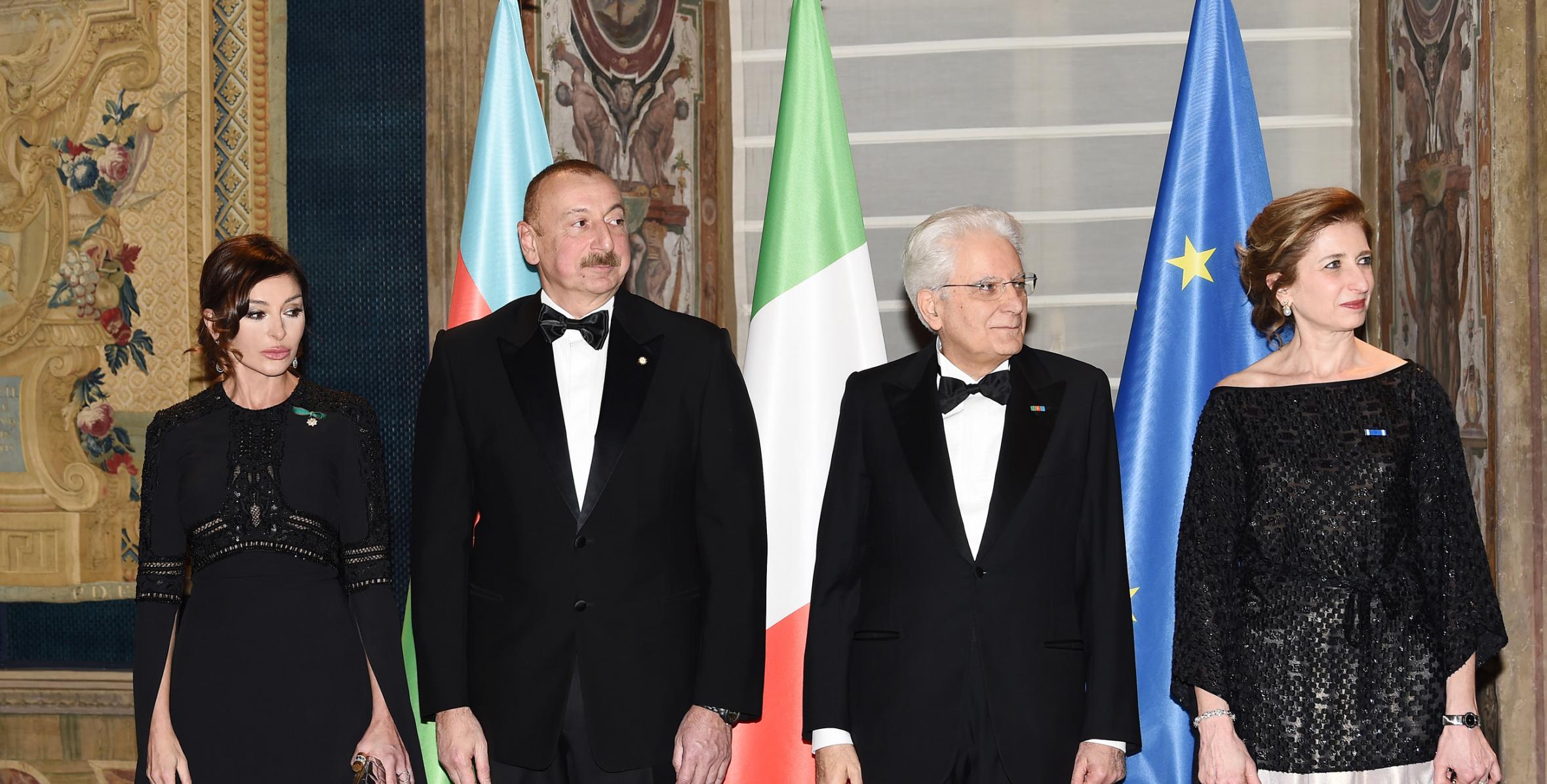 State dinner hosted in honor of President Ilham Aliyev in Rome