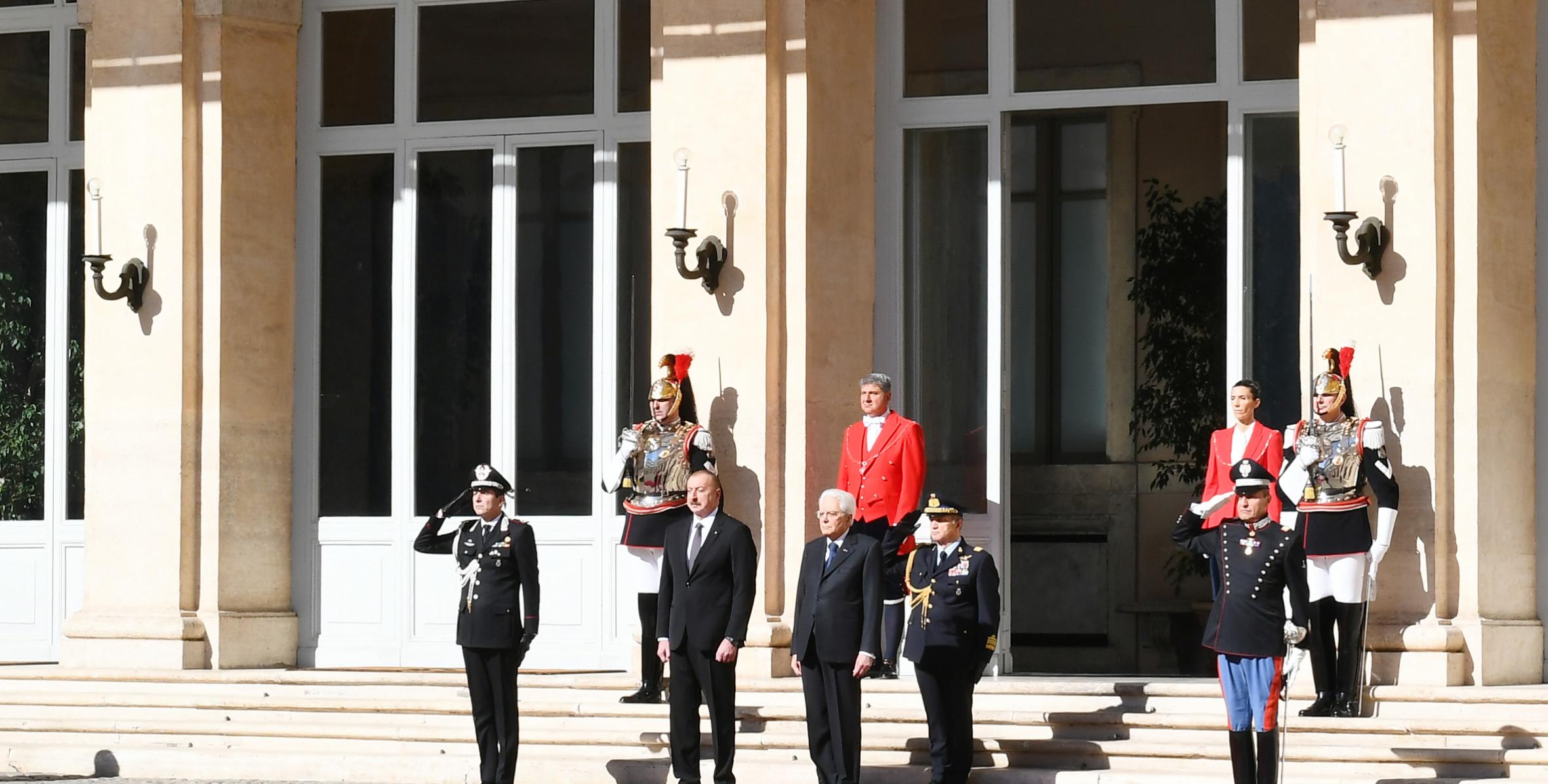 Official seeing-off ceremony was held for Ilham Aliyev in Rome