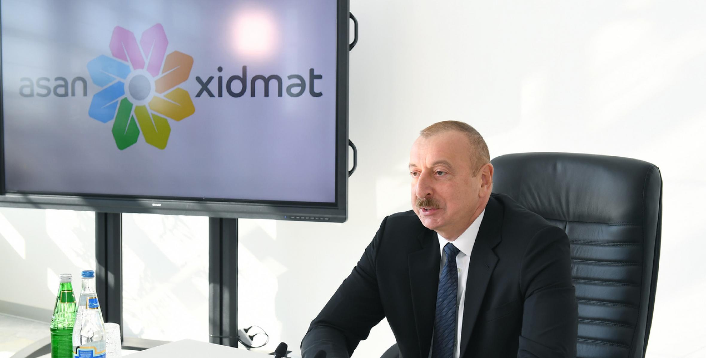 Речь Ильхама Алиева на открытии центра ASAN xidmət в Кюрдемире