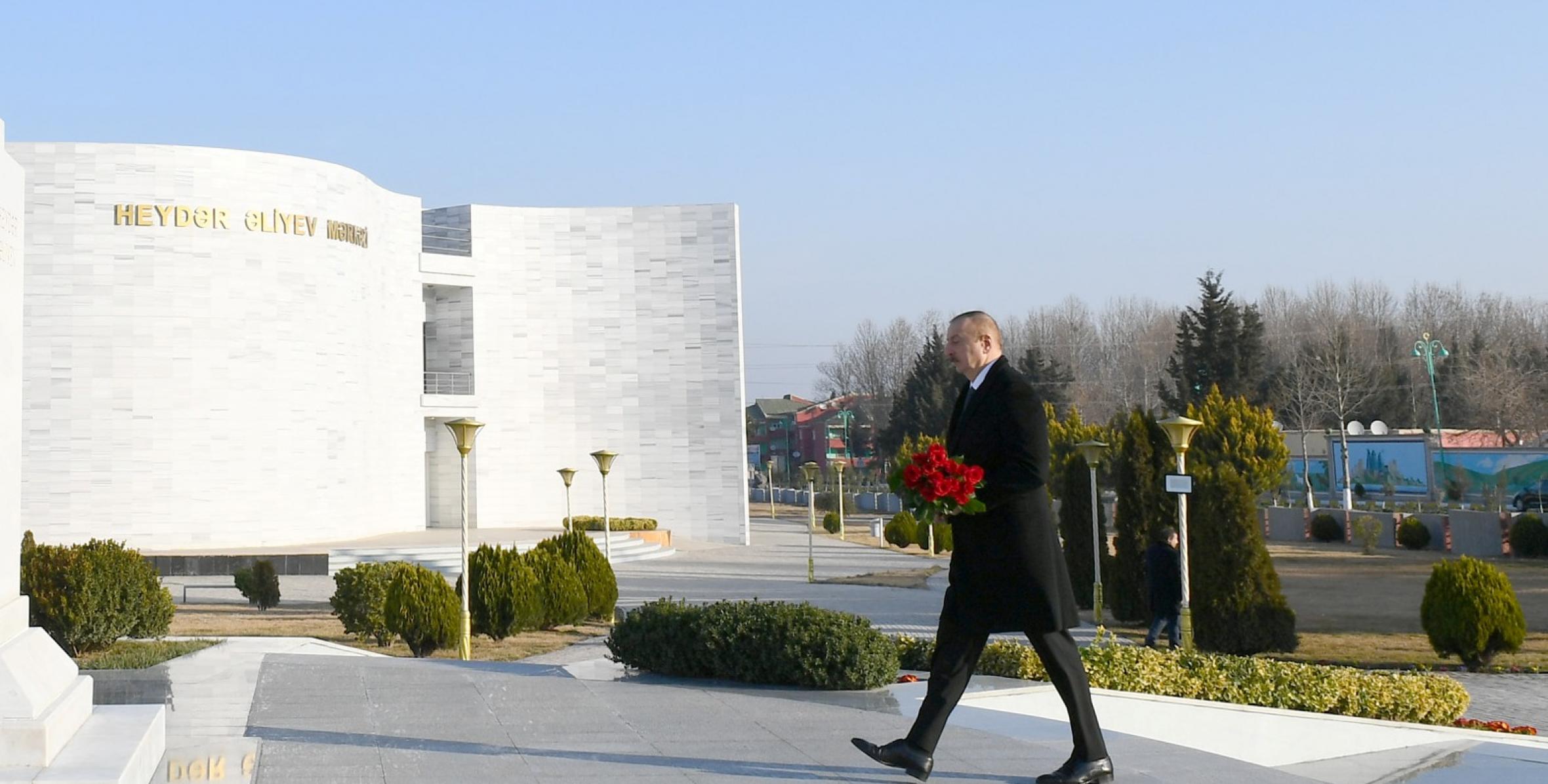 Ilham Aliyev arrived in Aghstafa district for visit