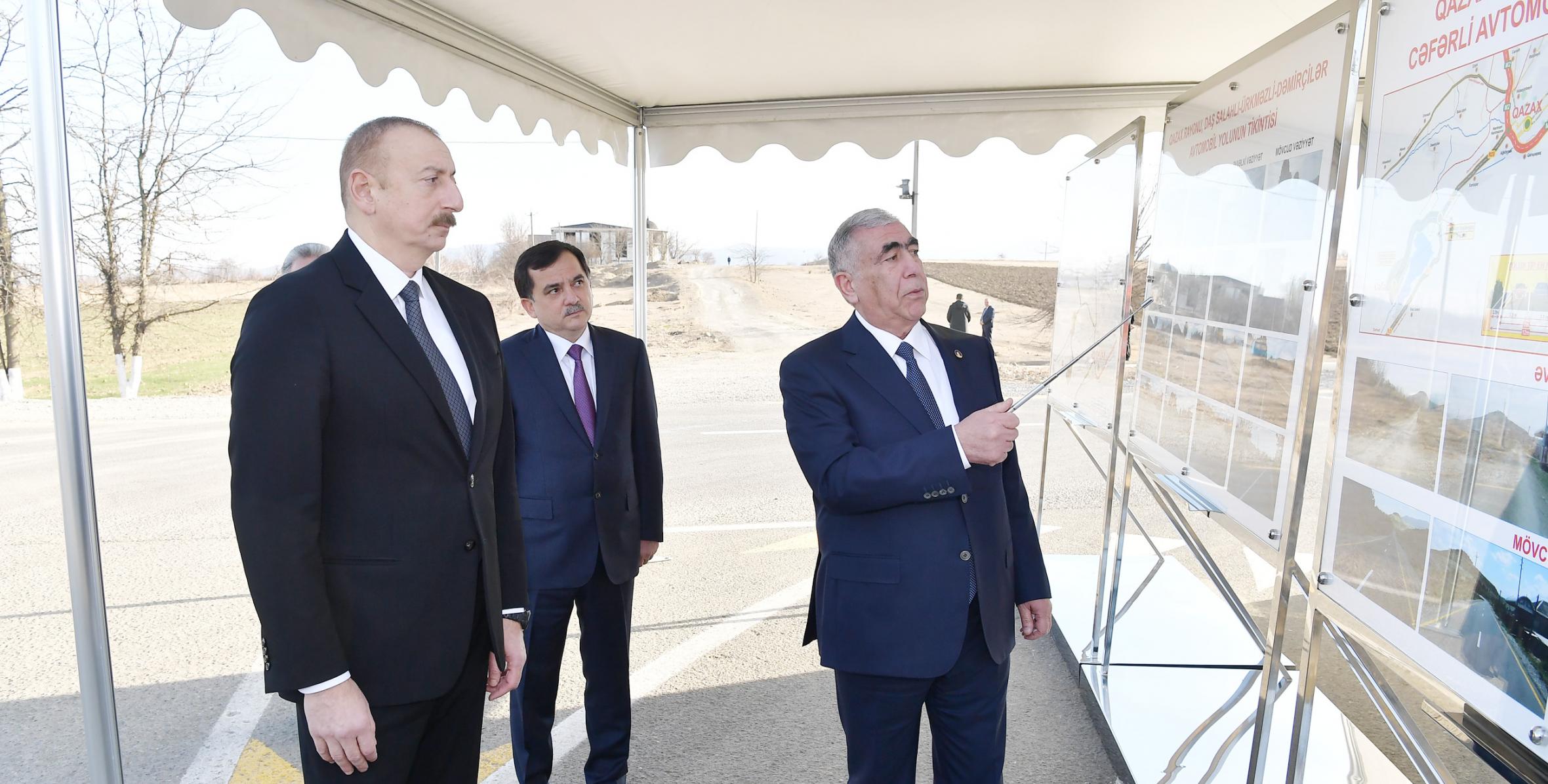 Ilham Aliyev attended opening of Dash Salahli-Urkmazli-Damirchilar highway