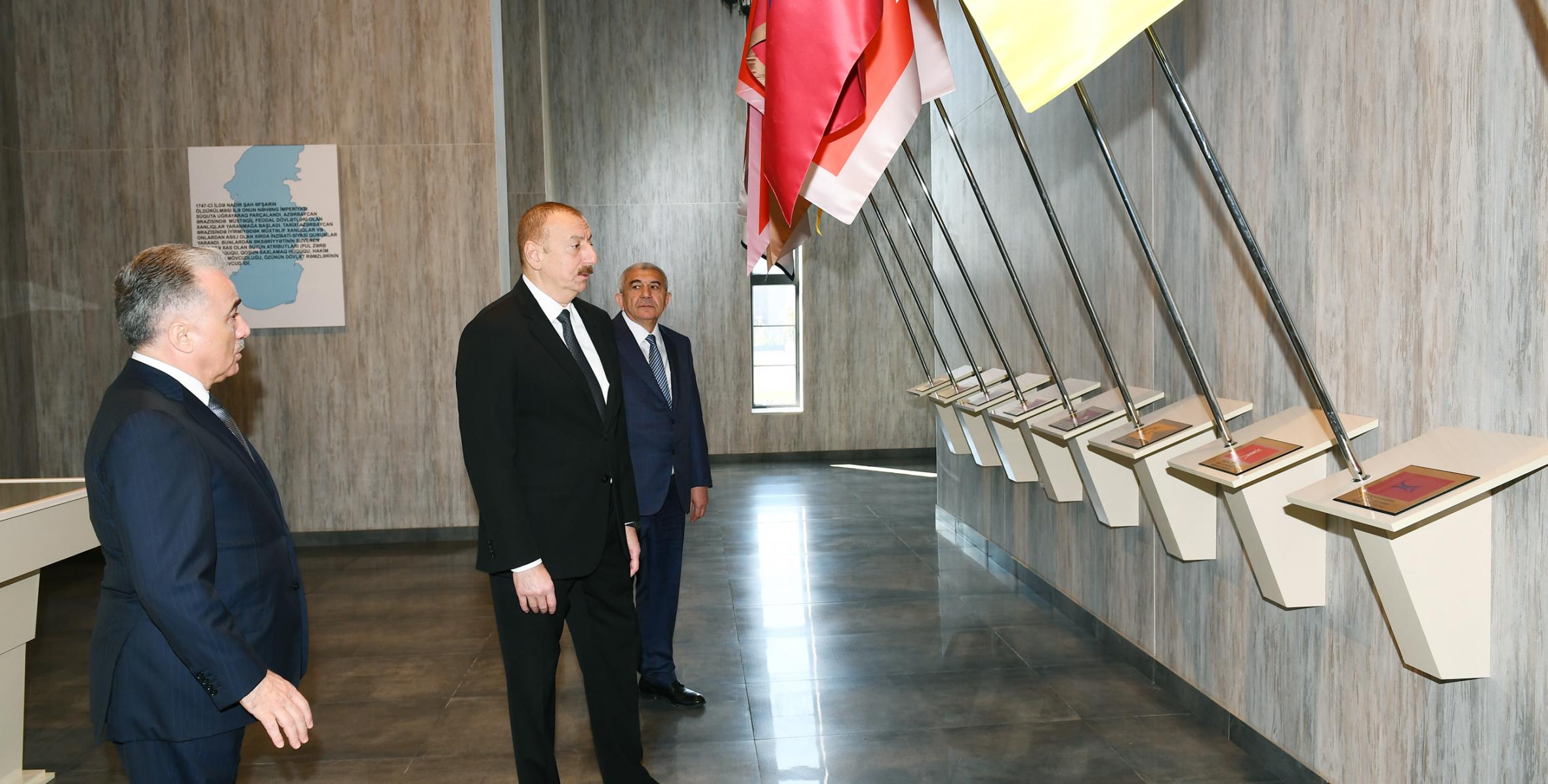 Ильхам Алиев принял участие в открытии Музея государственных символов в Товузе