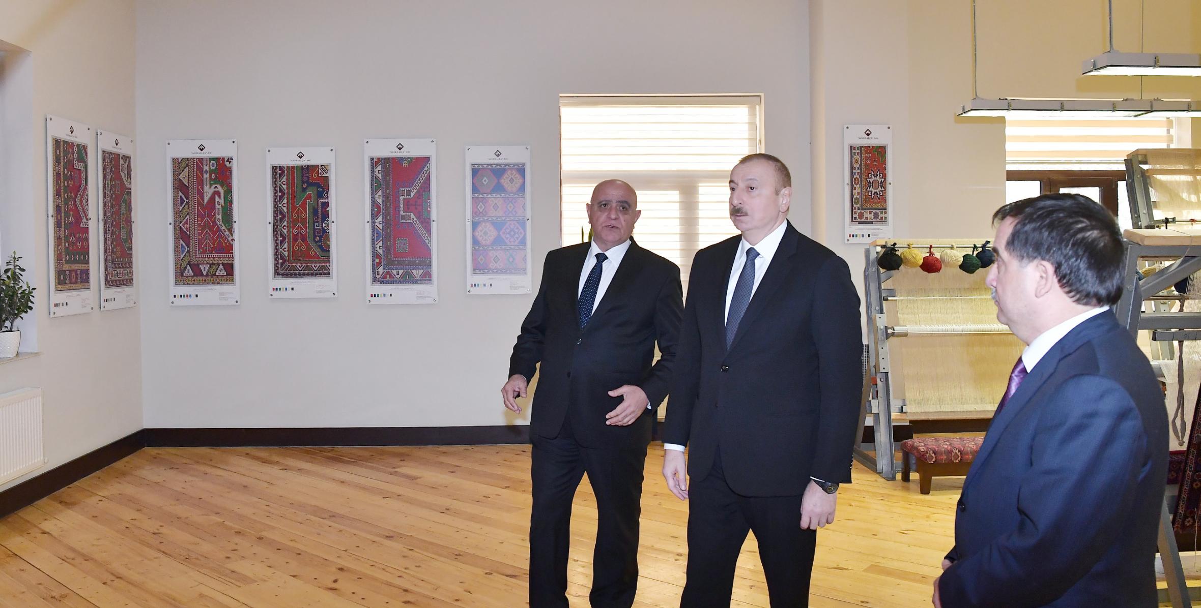 Ilham Aliyev visited Gazakh branch of “Azerkhalcha” OJSC