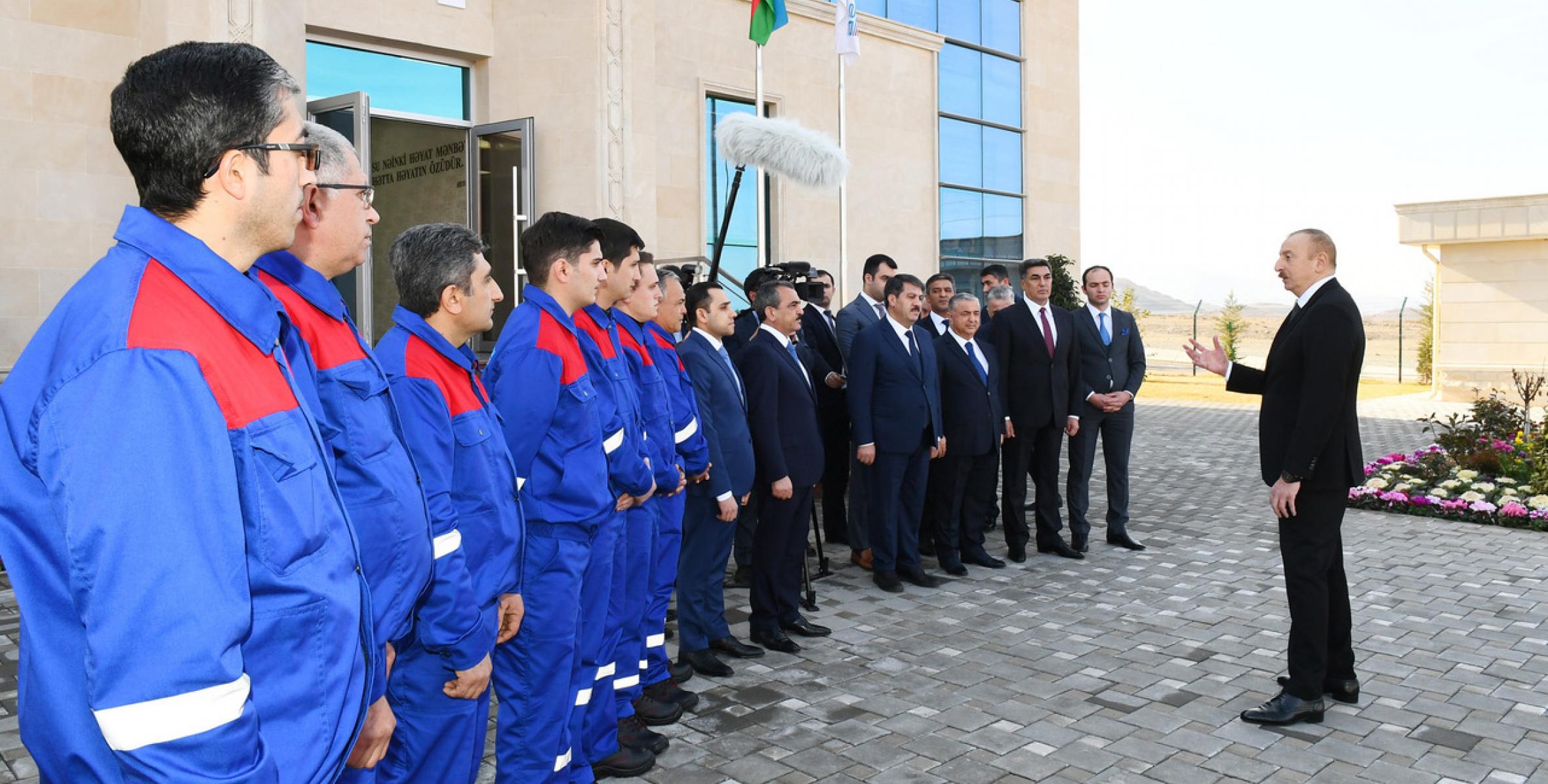 Speech by Ilham Aliyev at the opening ceremony of the Shamkirchay water treatment facility