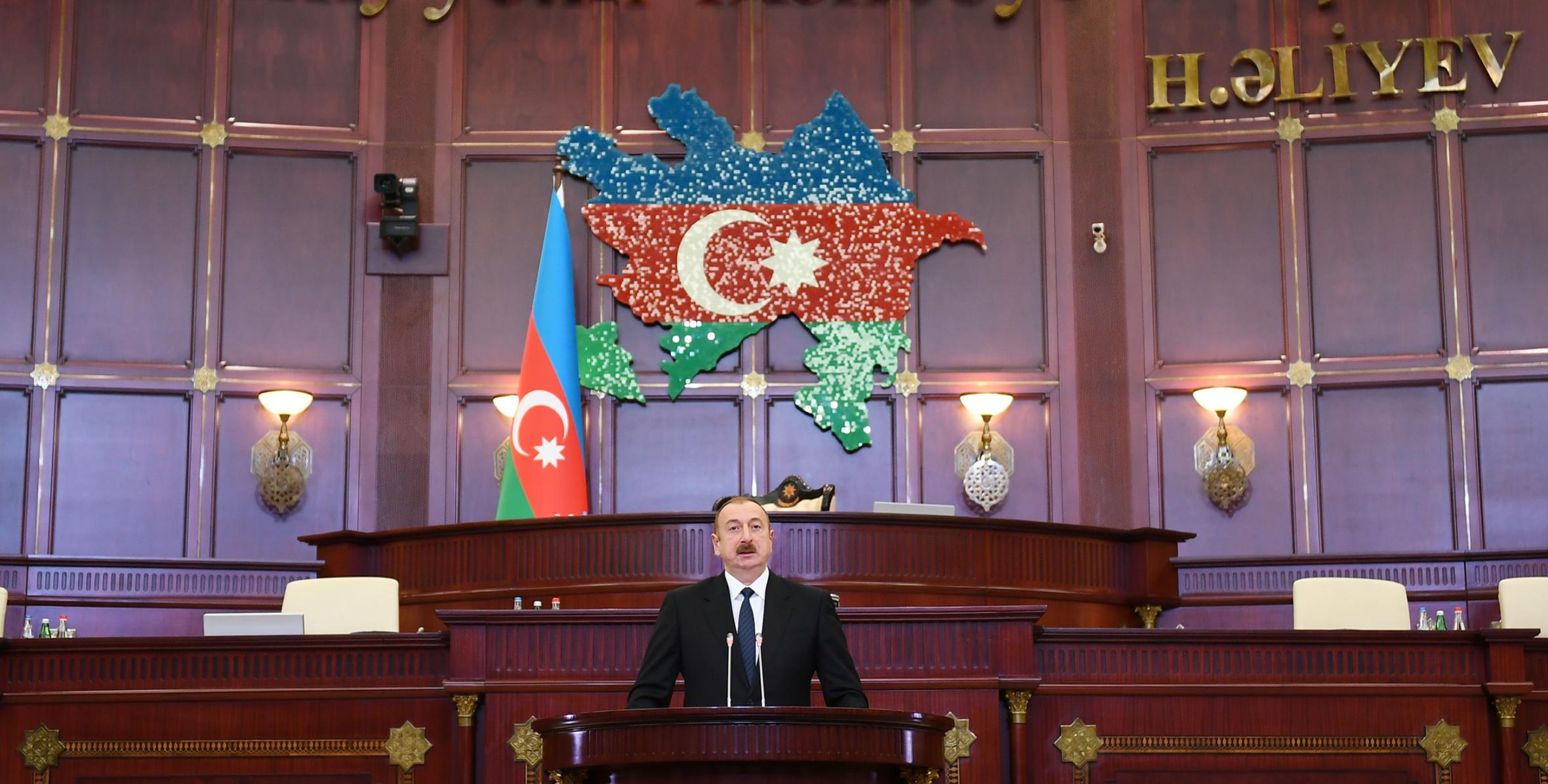 Ilham Aliyev attended first session of Azerbaijani Parliament’s sixth convocation