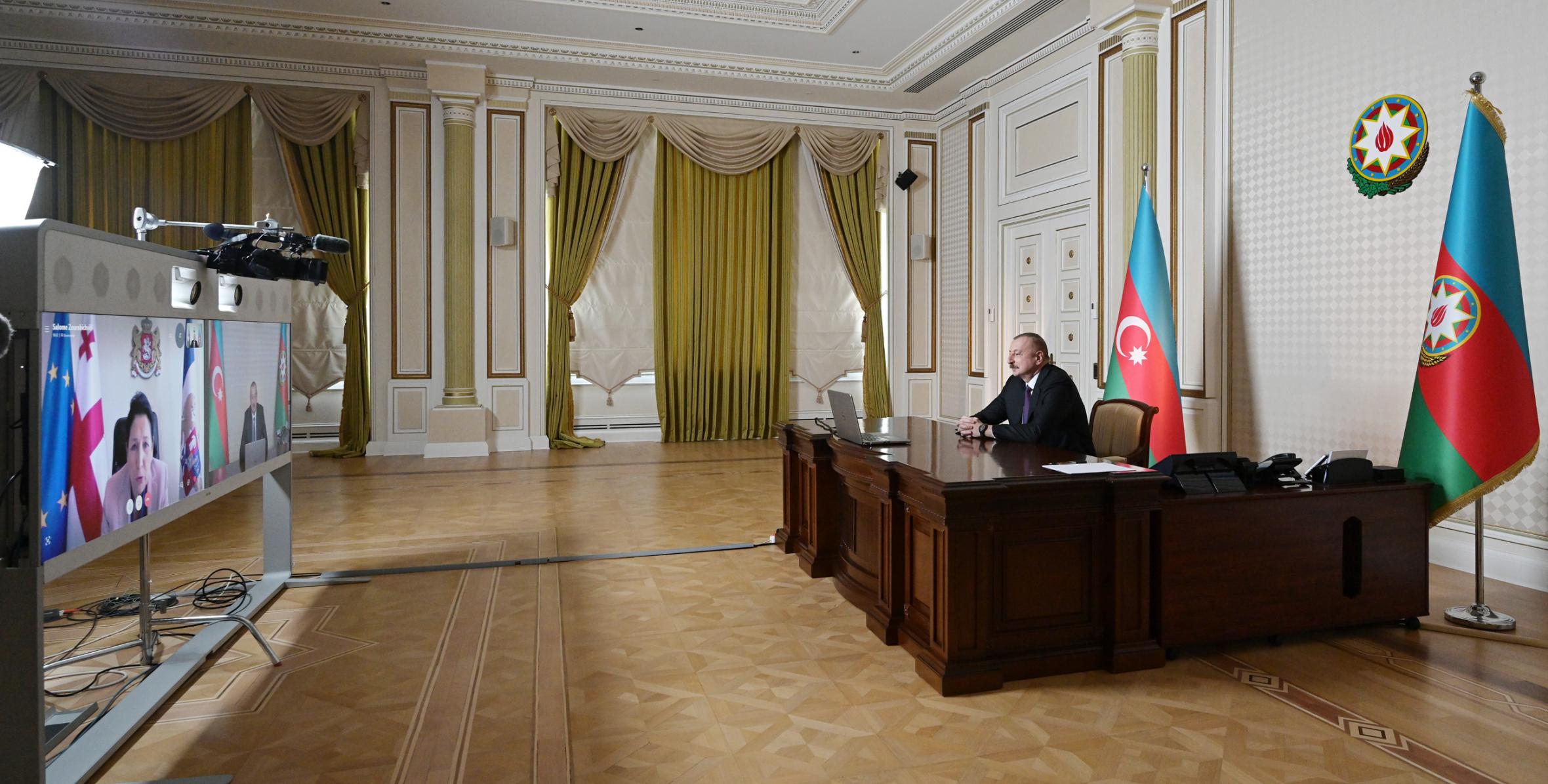 По инициативе грузинской стороны состоялся разговор Президента Грузии Соломе Зурабишвили и Ильхама Алиева в формате видеосвязи