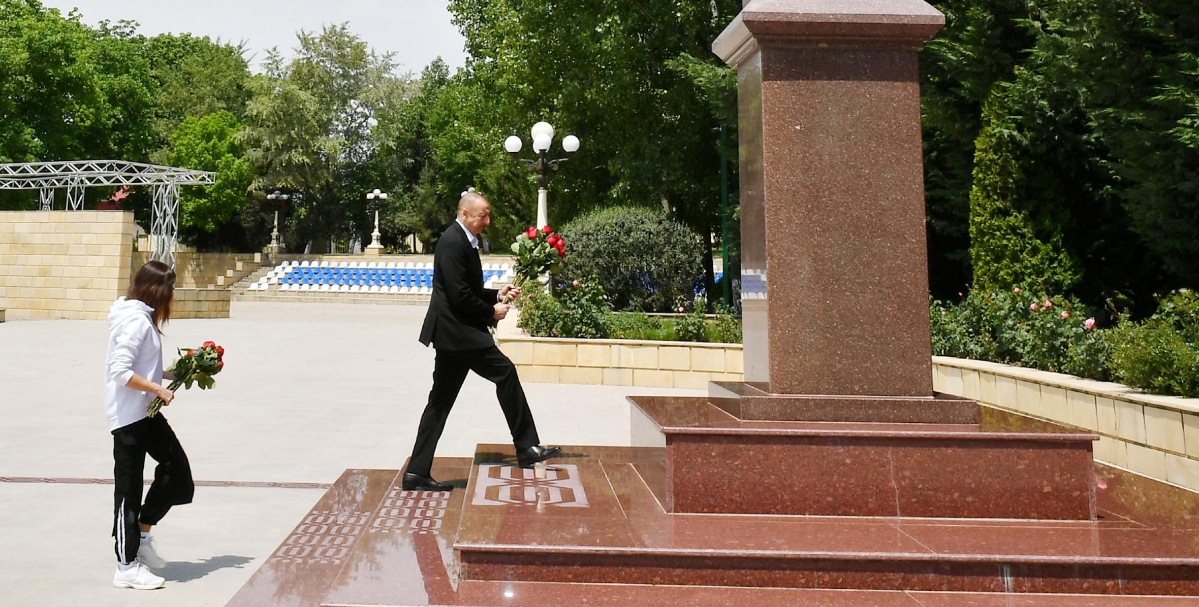 Ильхам Алиев  прибыл в Шамахинский район