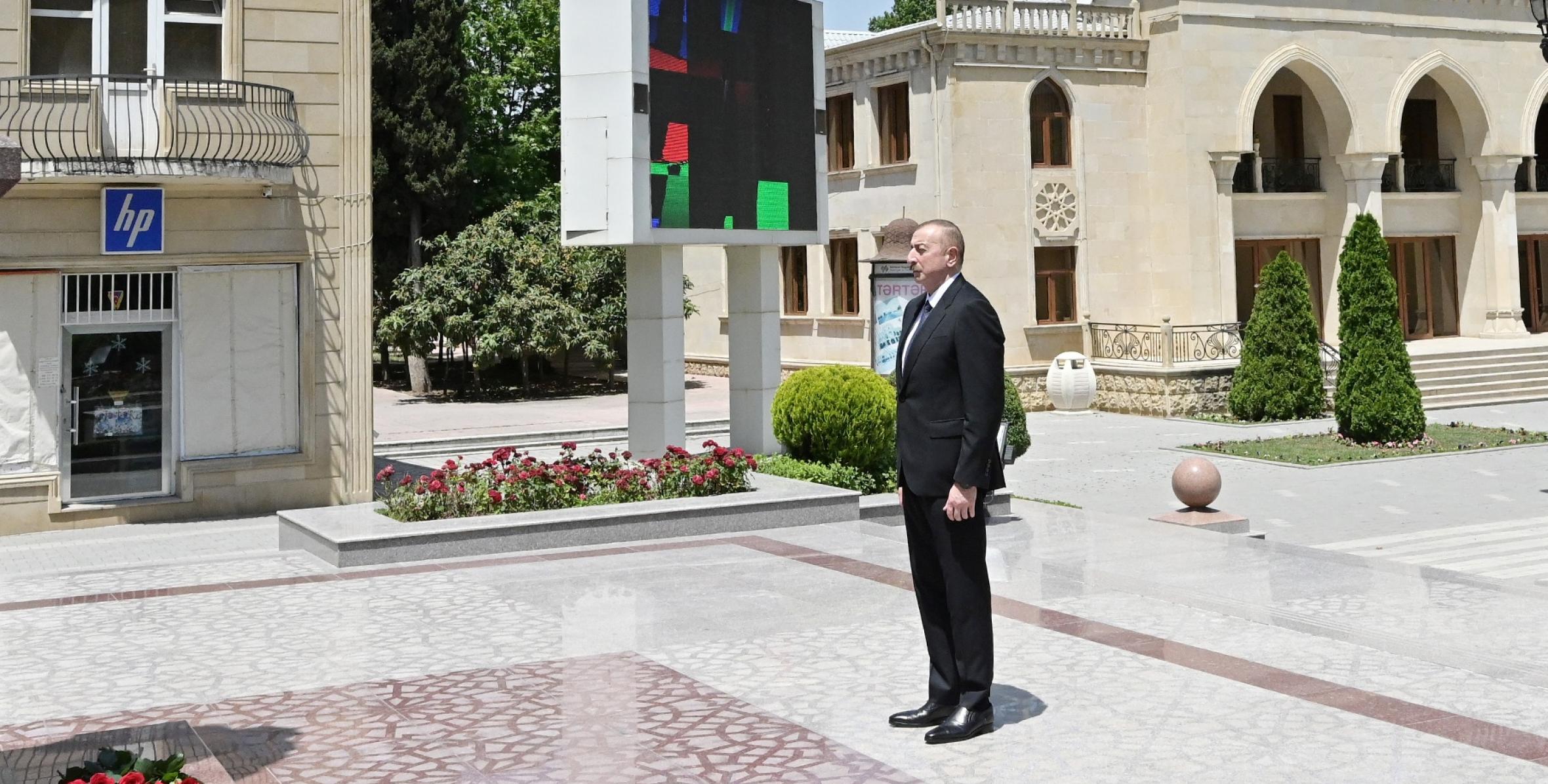 Ilham Aliyev arrived in Tartar district for visit