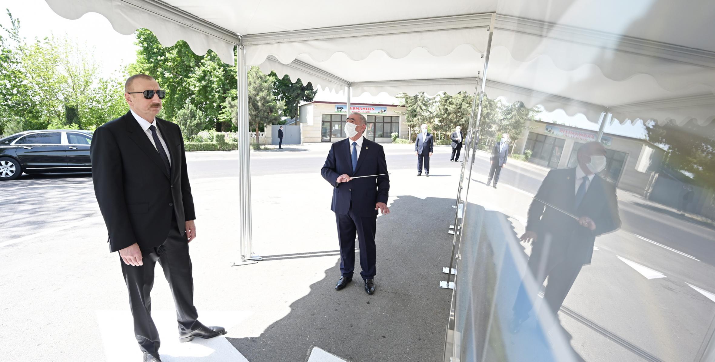 Ильхам Алиев принял участие в открытии дороги Бурудж-Гюльабатлы-Хорузлу-Кебирли-Баяндурлу-Гарадаглы