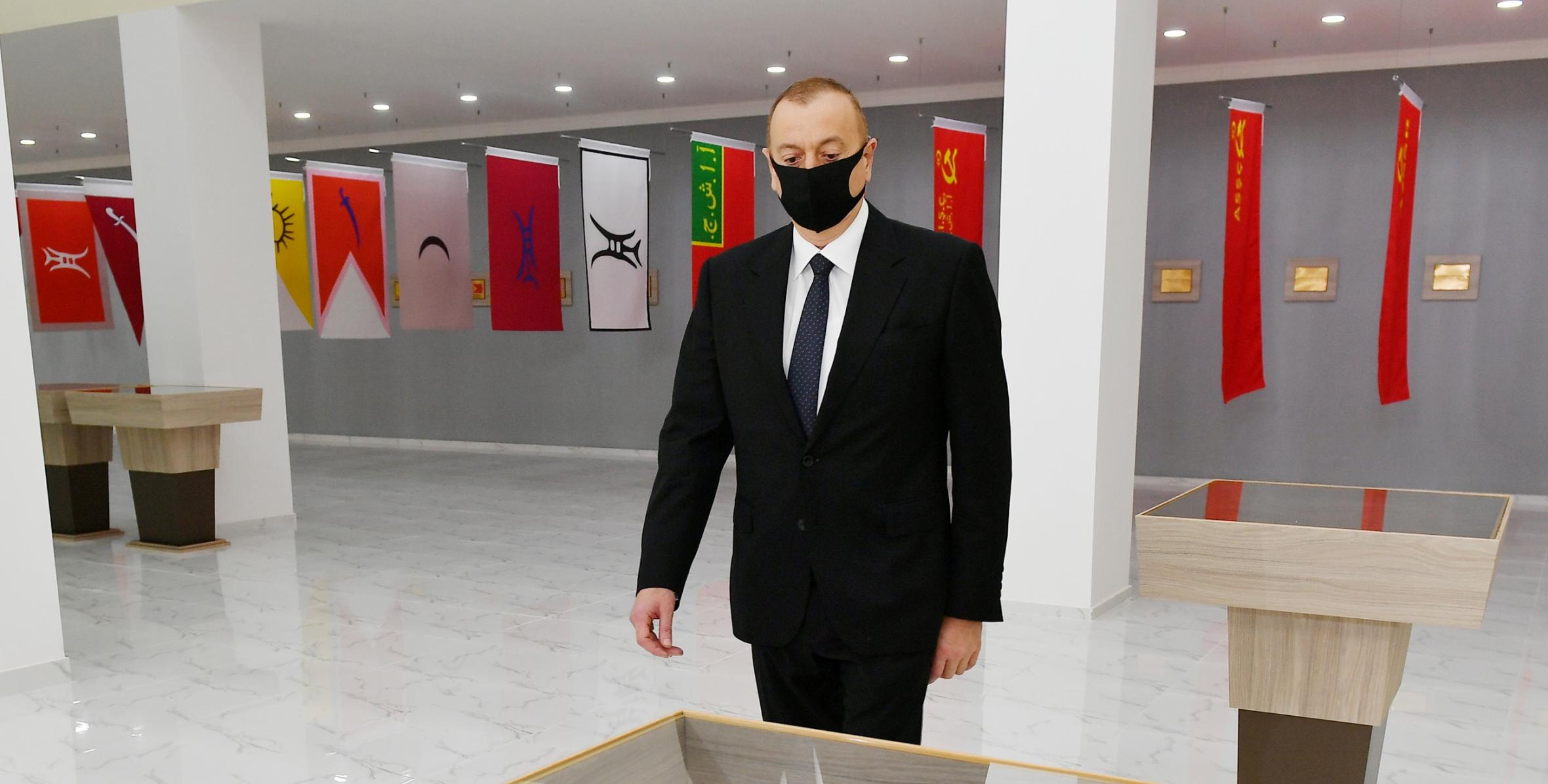 Ильхам Алиев принял участие в открытии в Тертере Музея государственной символики