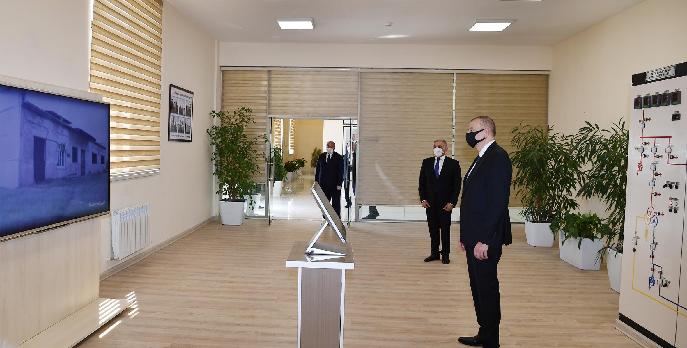 Ильхам Алиев принял участие в церемонии сдачи в эксплуатацию реконструированной электроподстанции «Агджабеди-2»