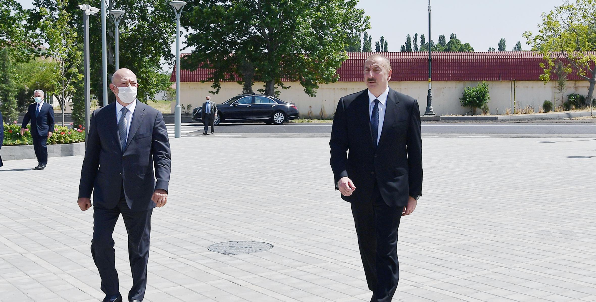 Visit of Ilham Aliyev to the regions of Tartar  and Aghjabadi