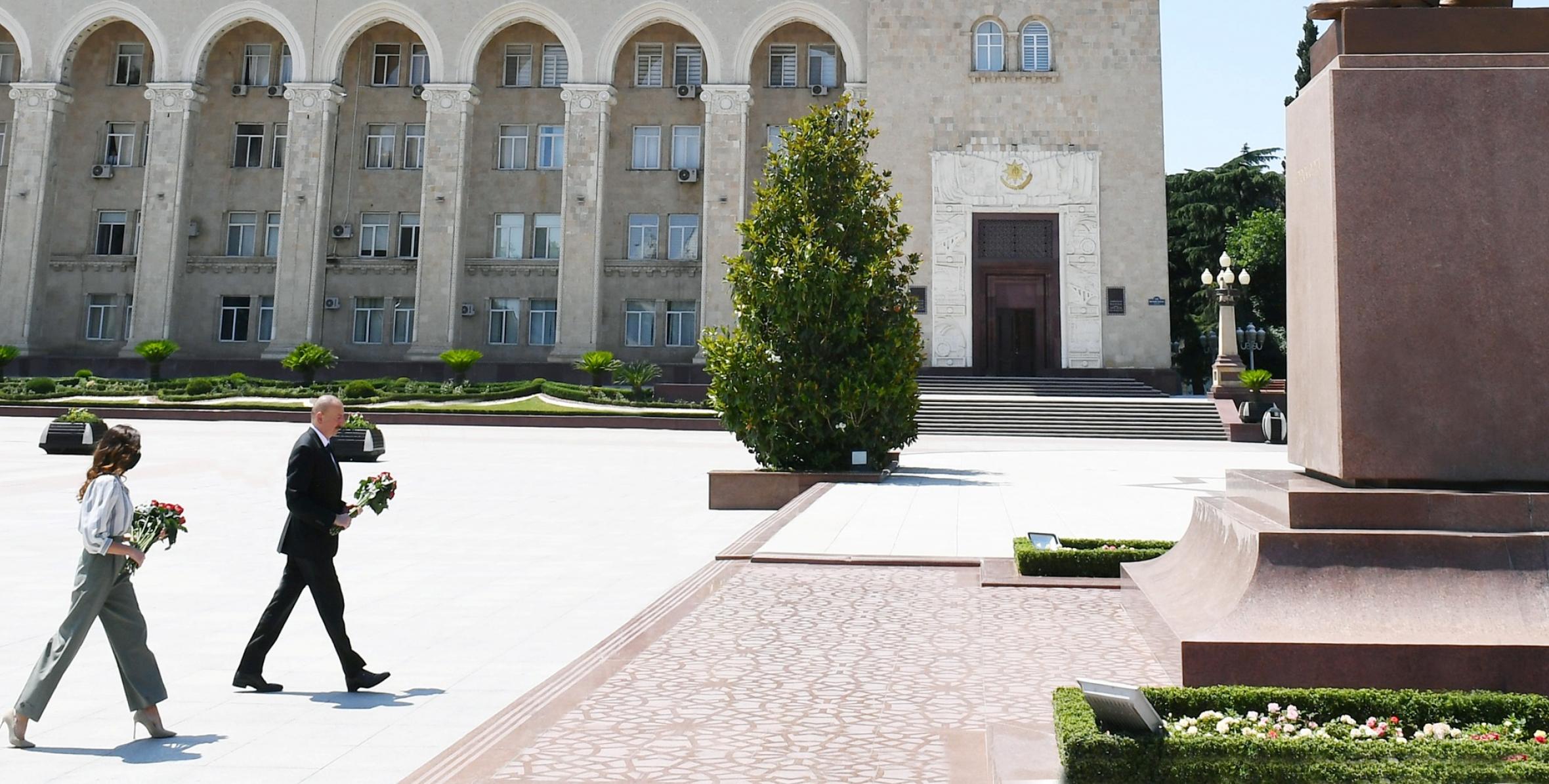 Ilham Aliyev arrived in Ganja city for visit