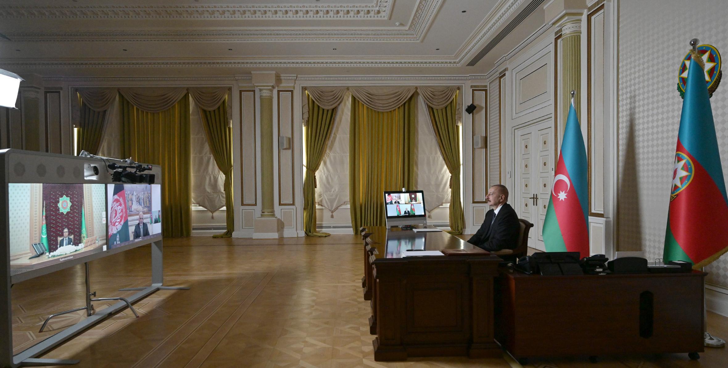 Azerbaijani, Afghan, Turkmen presidents met through videoconferencing