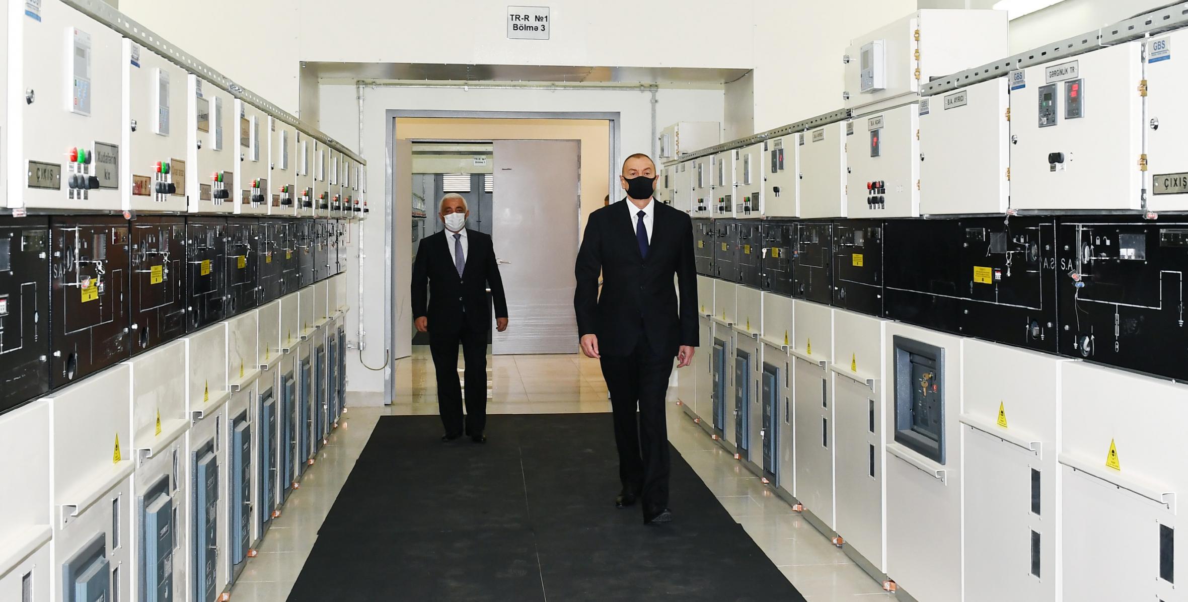 Ильхам Алиев принял участие в открытии реконструированной подстанции «8-й км» в Низаминском районе Баку