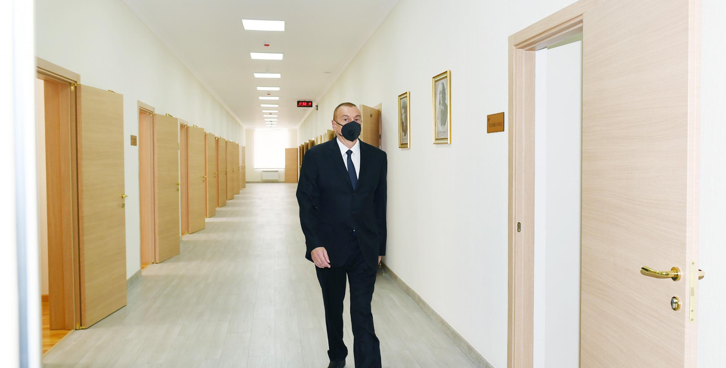 Ильхам Алиев принял участие в открытии нового здания Балакенской городской детской школы искусств