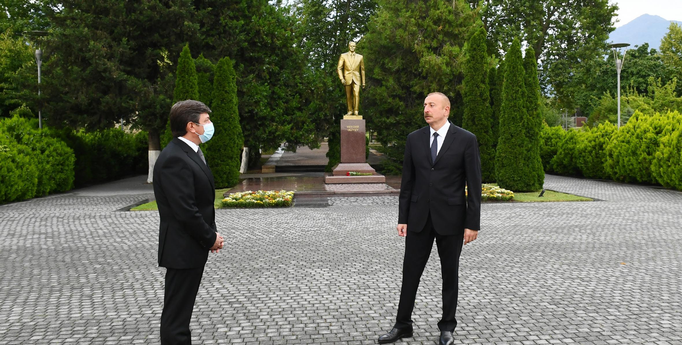 Ilham Aliyev arrived in Gabala district