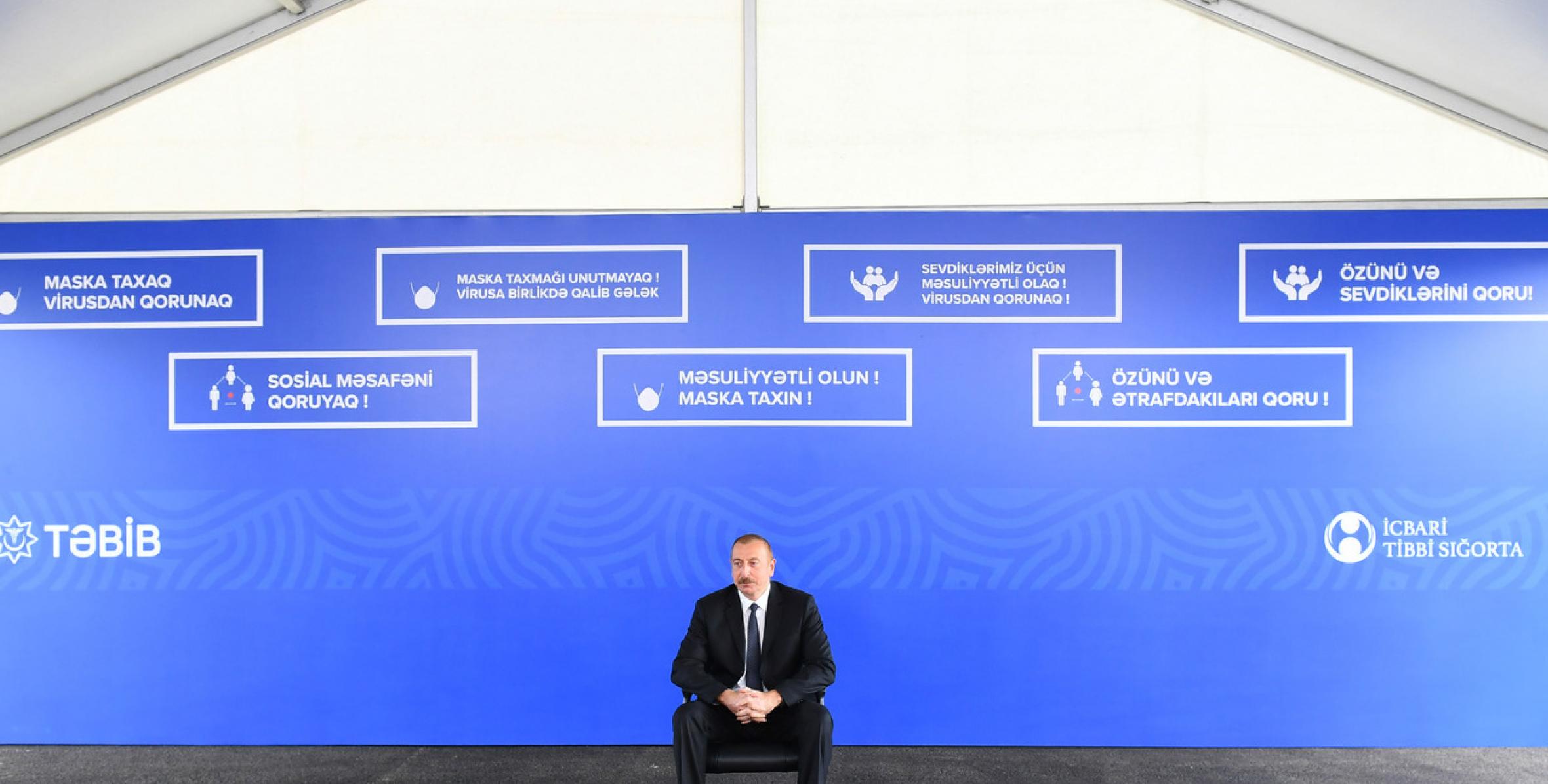Speech by Ilham Aliyev at the opening of modular hospital in Shaki