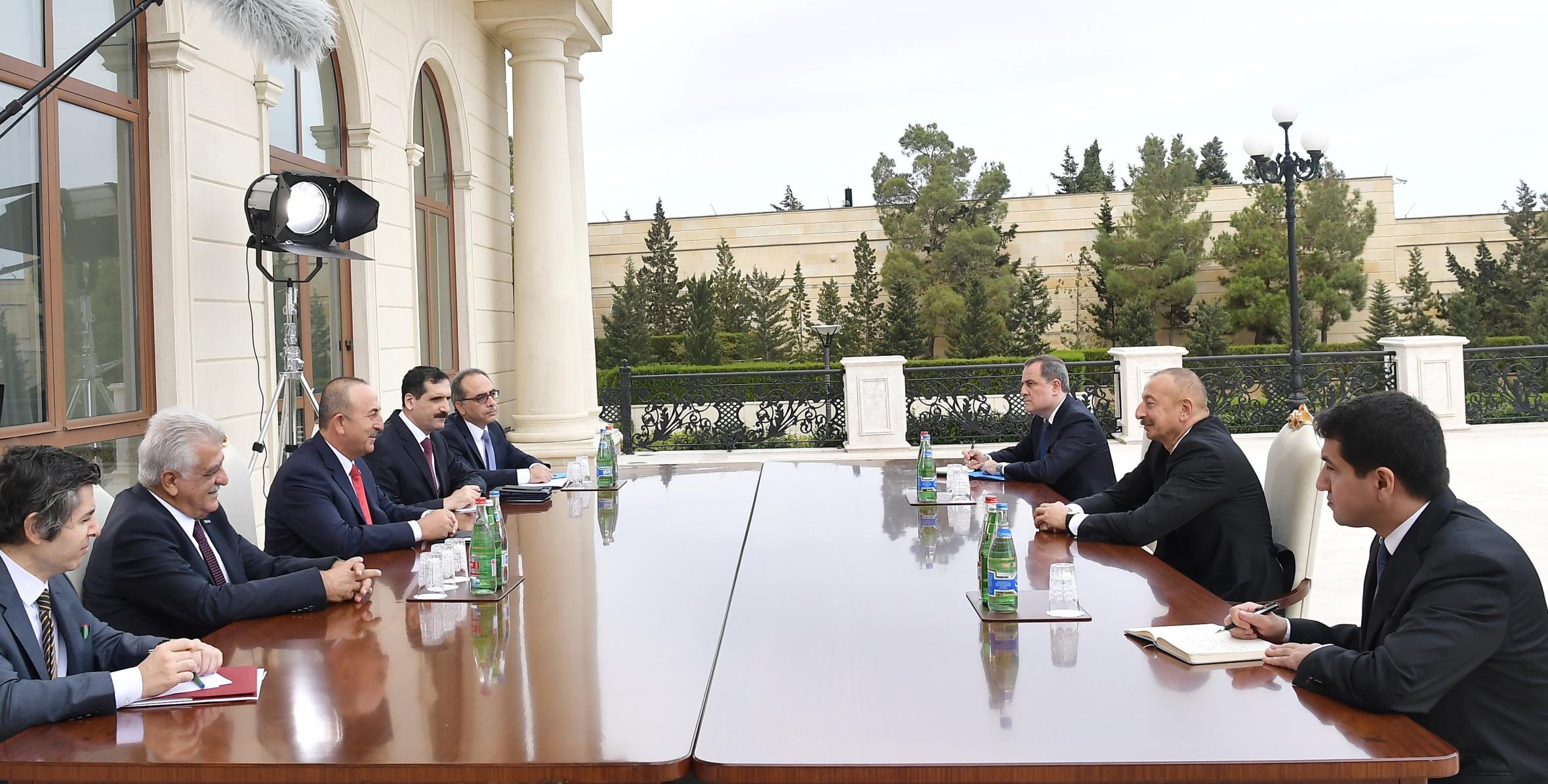 Ilham Aliyev received delegation led by Turkish Foreign Minister