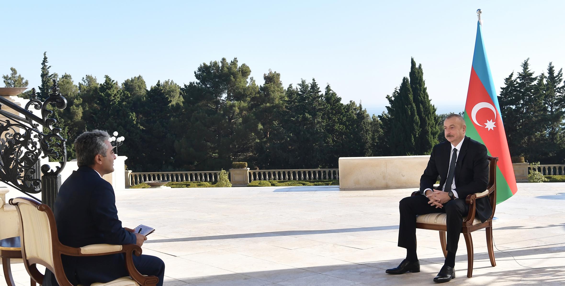 Ilham Aliyev was interviewed by Turkish A Haber TV channel
