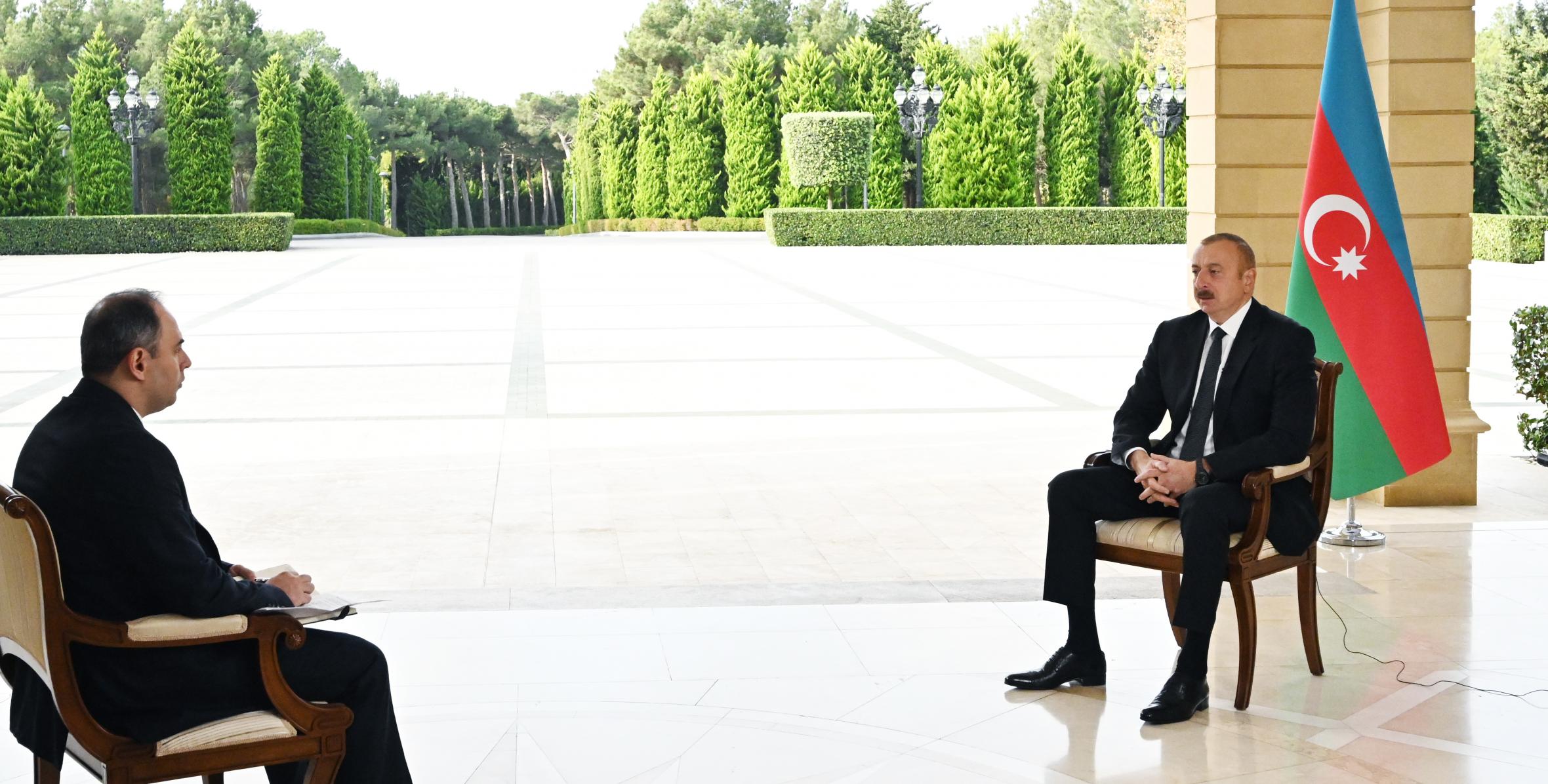 Ilham Aliyev was interviewed by Russian Interfax agency