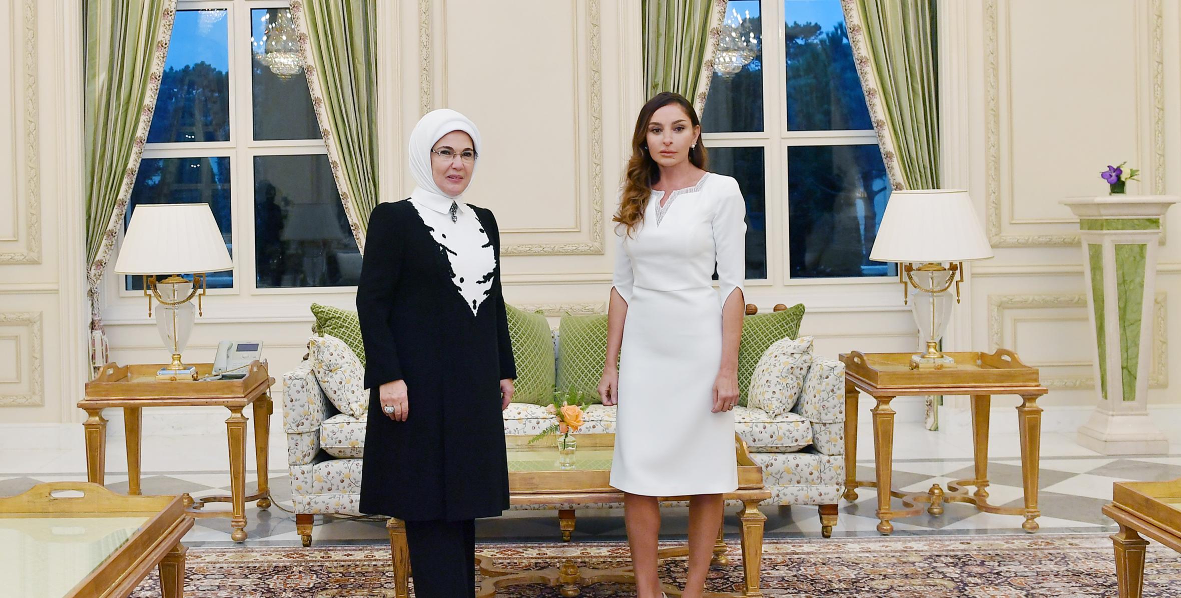 The First Ladies of Azerbaijan and Turkey met