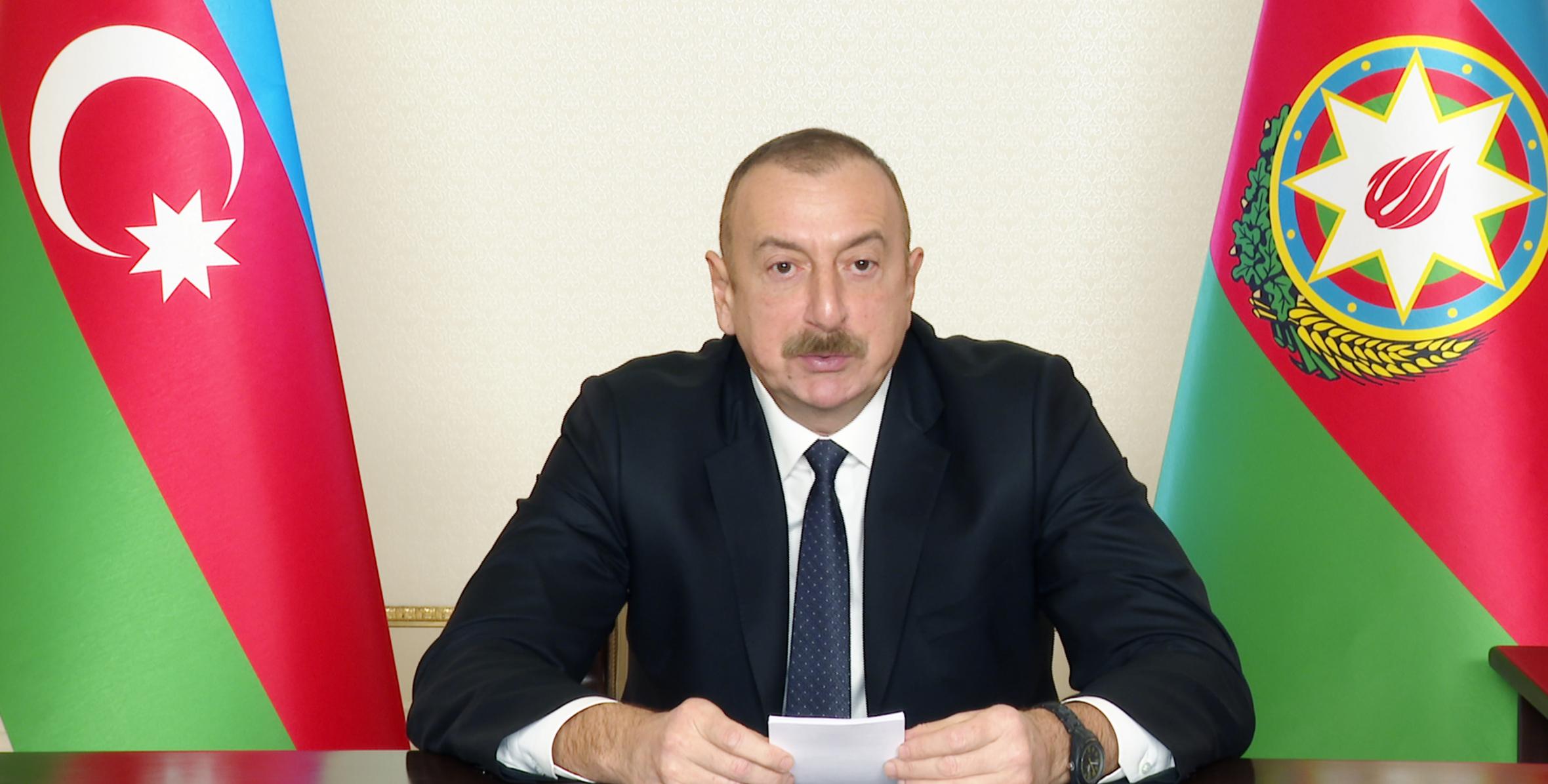 Ильхам Алиев принял участие в заседании Совета глав государств СНГ в формате видеоконференции