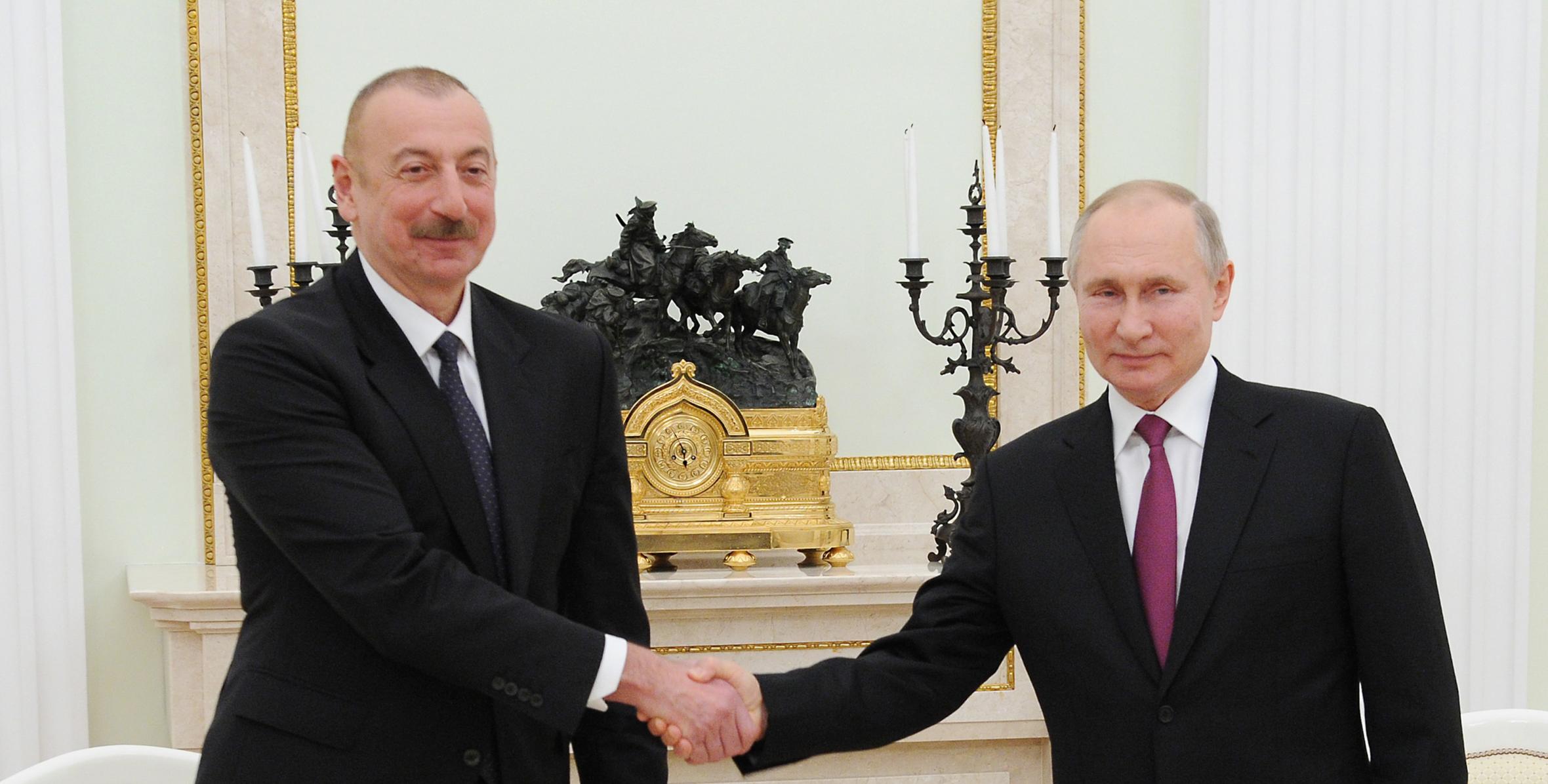 Ilham Aliyev and Russian President Vladimir Putin held bilateral meeting